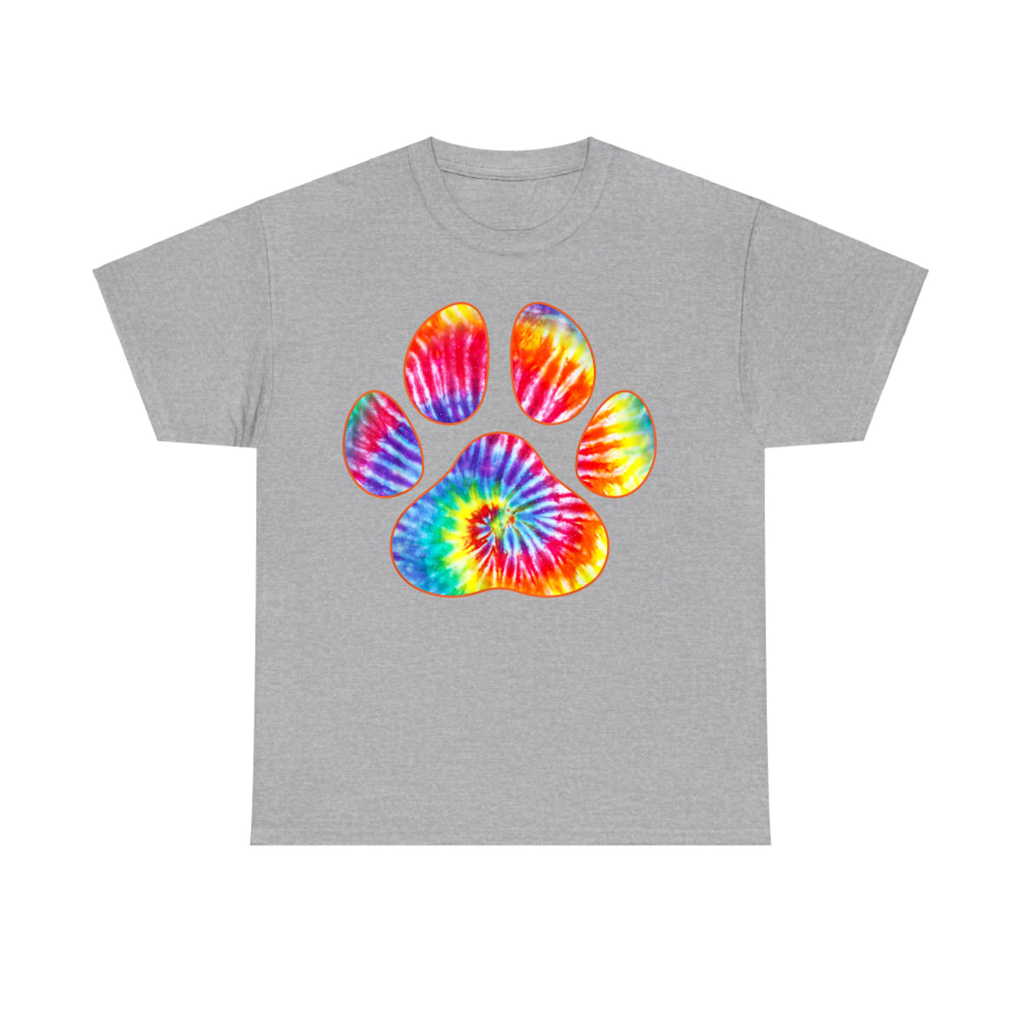 Cute Tie Dye Paw Print Pet Owner Paw Print Tie Dye Dog Lover T-Shirt