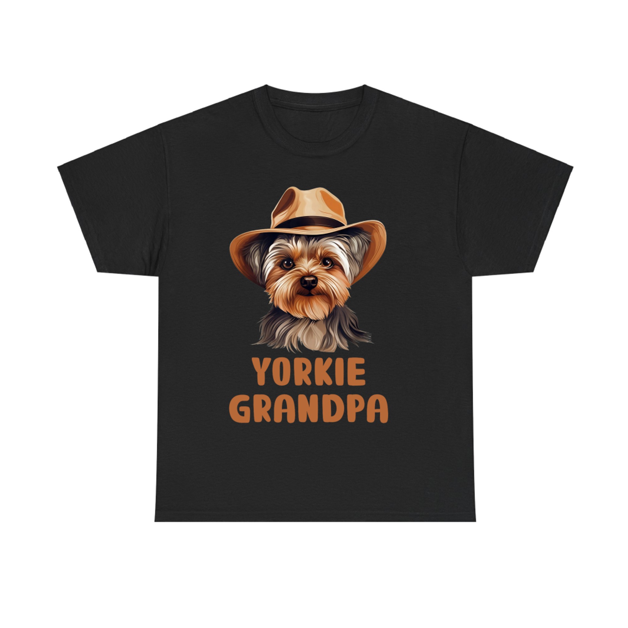 Cute Yorkie Grandpa Dog Lovers Funny Puppy Yorkie Owner T-Shirt