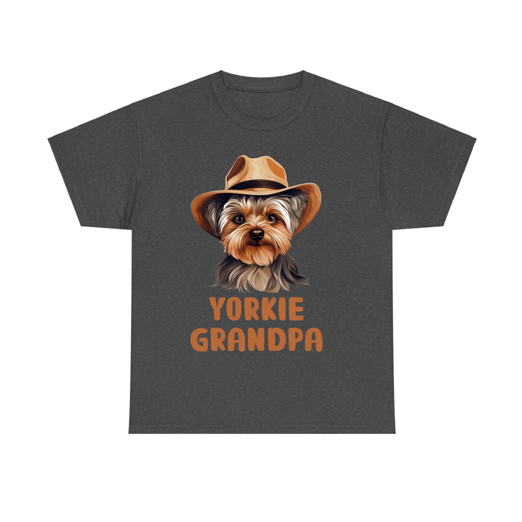 Cute Yorkie Grandpa Dog Lovers Funny Puppy Yorkie Owner T-Shirt