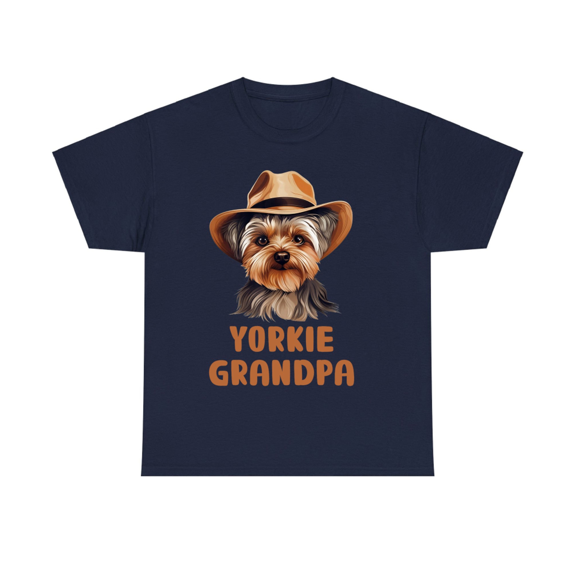 Cute Yorkie Grandpa Dog Lovers Funny Puppy Yorkie Owner T-Shirt