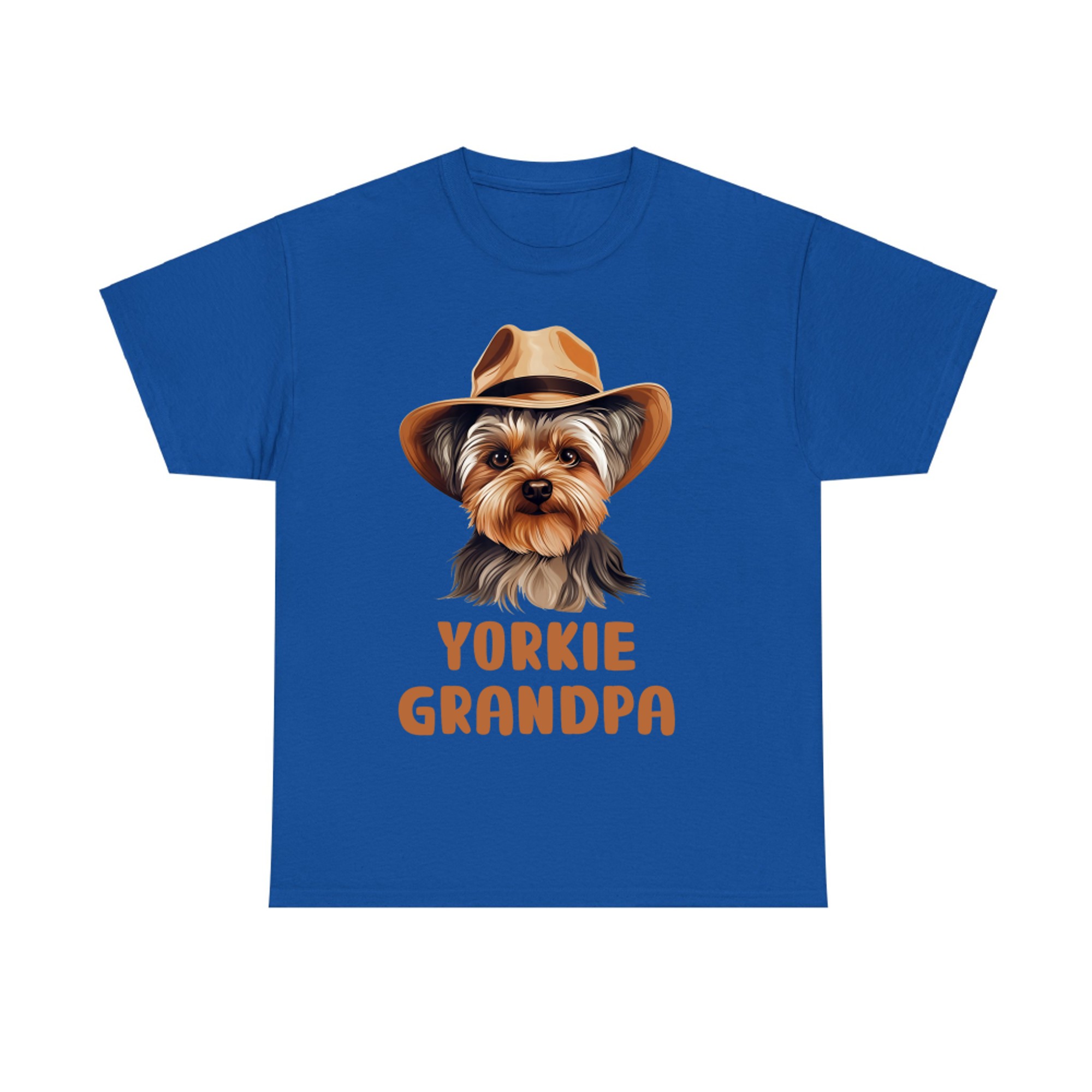Cute Yorkie Grandpa Dog Lovers Funny Puppy Yorkie Owner T-Shirt