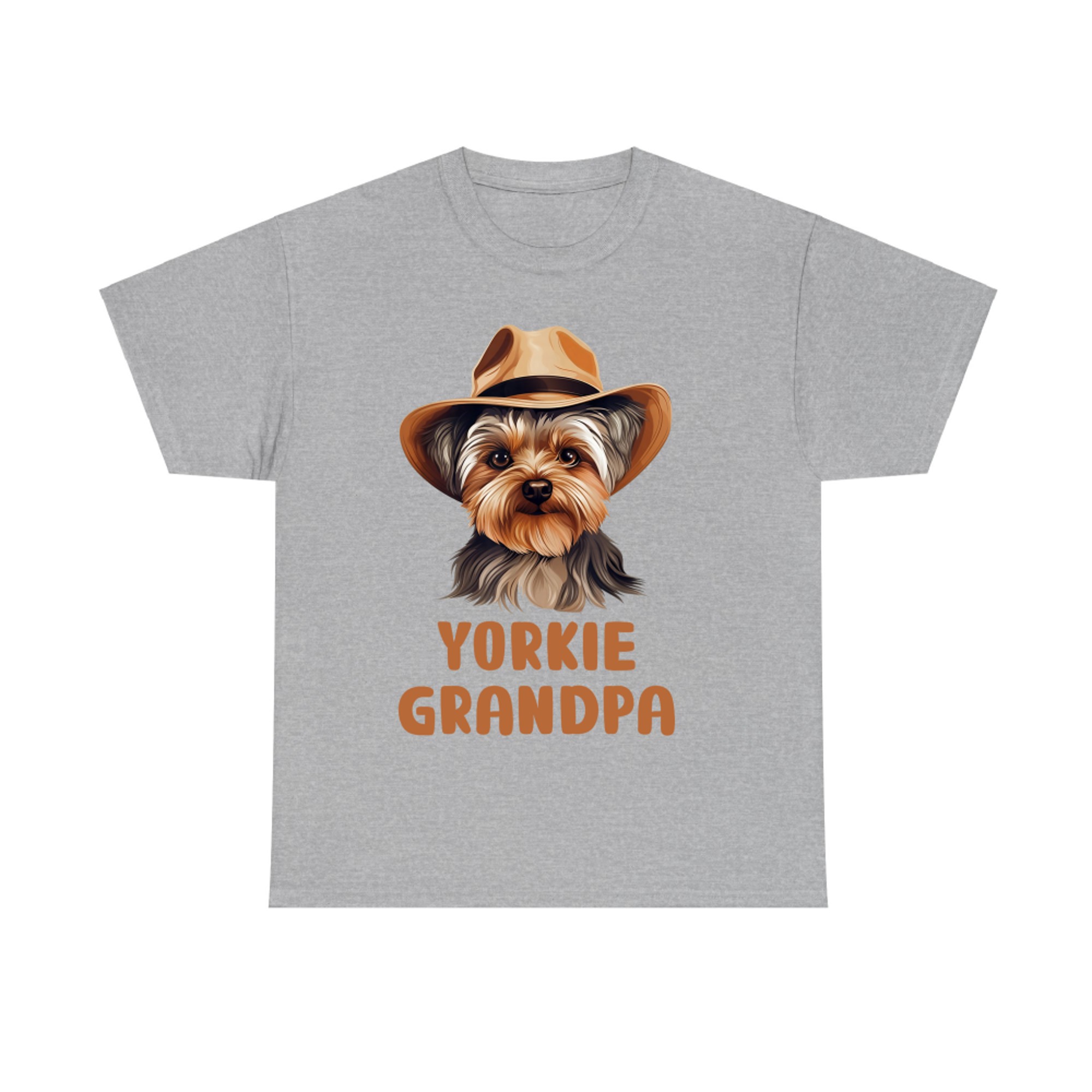 Cute Yorkie Grandpa Dog Lovers Funny Puppy Yorkie Owner T-Shirt