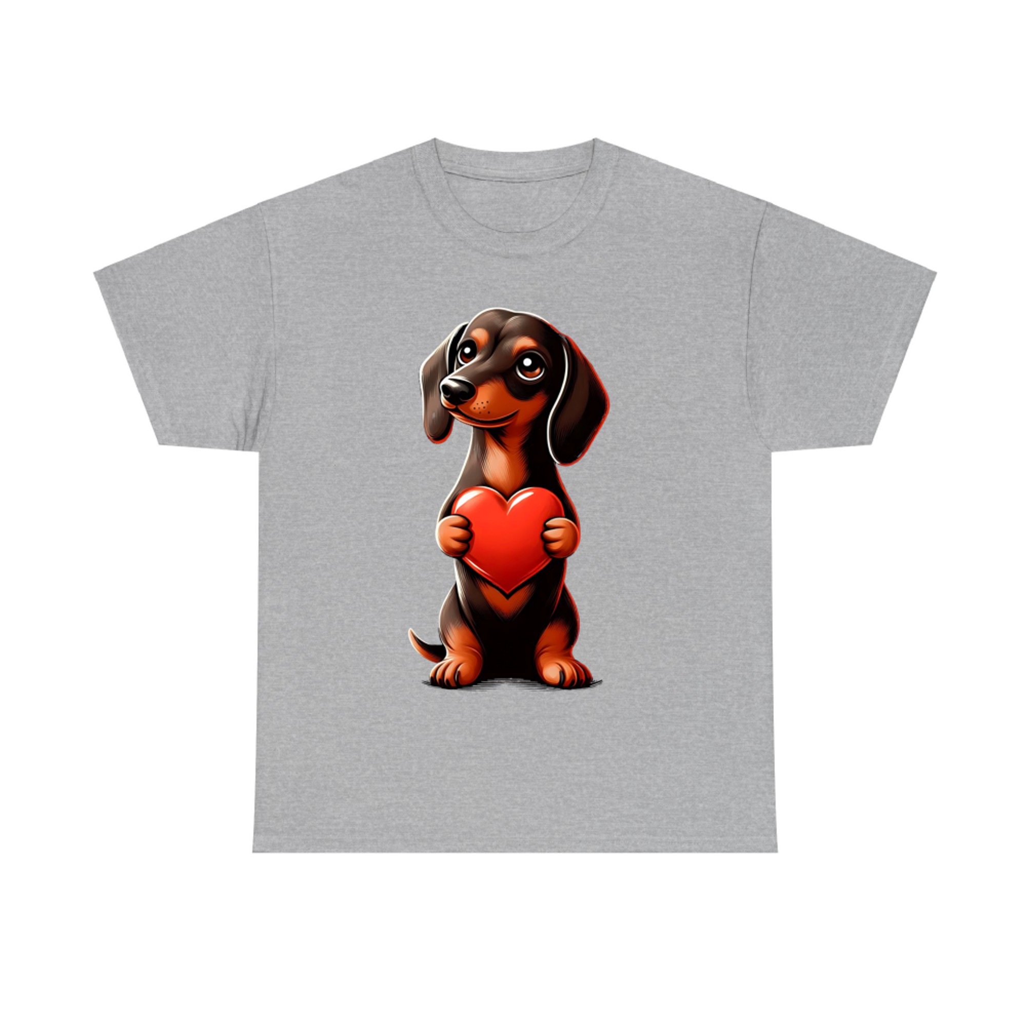Dachshund Valentine's Day Cute Funny Doxie for Dog Lovers T-Shirt