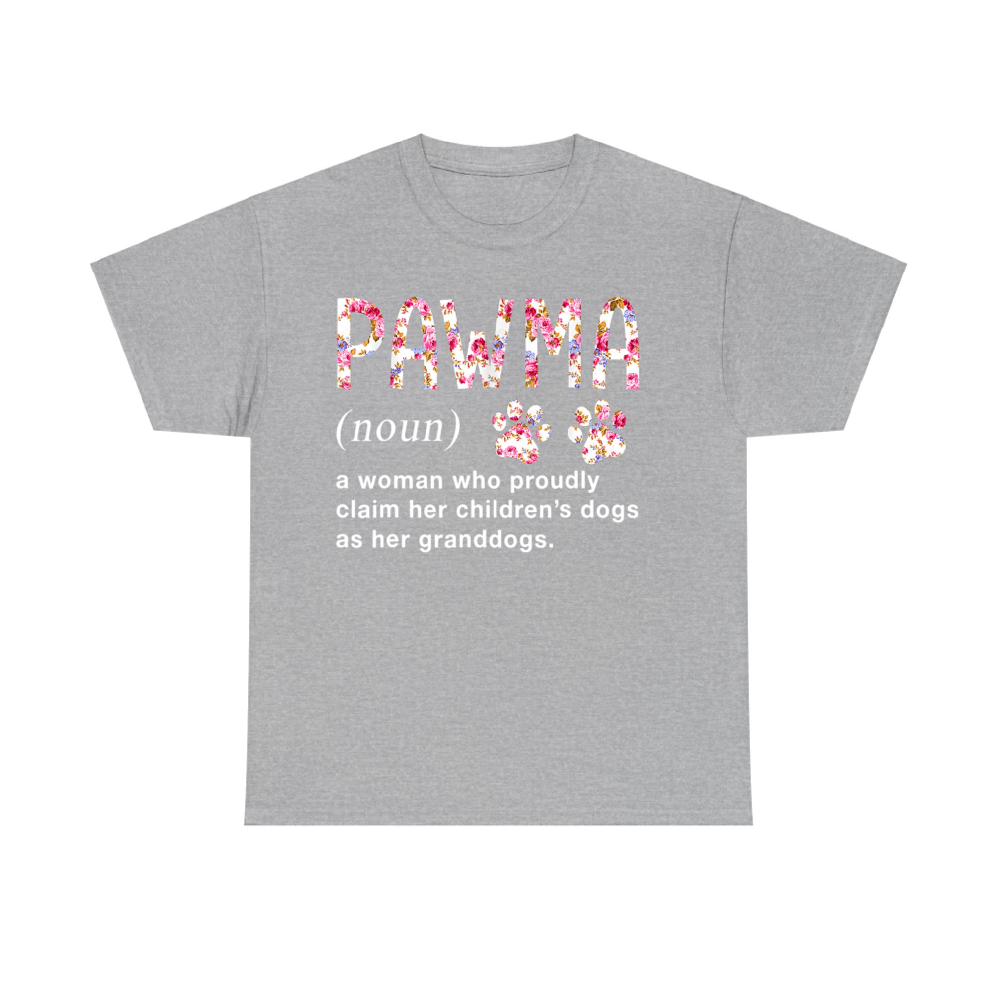 Floral Art Pawma Noun Definition Mama Grandma Dog Lovers T-Shirt