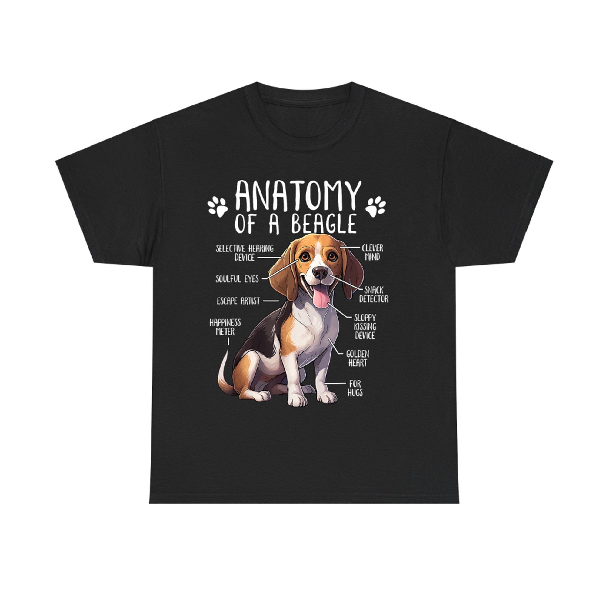 Funny Beagle Anatomy Of A Beagle Dog Owner Cute Pet Lover T-Shirt