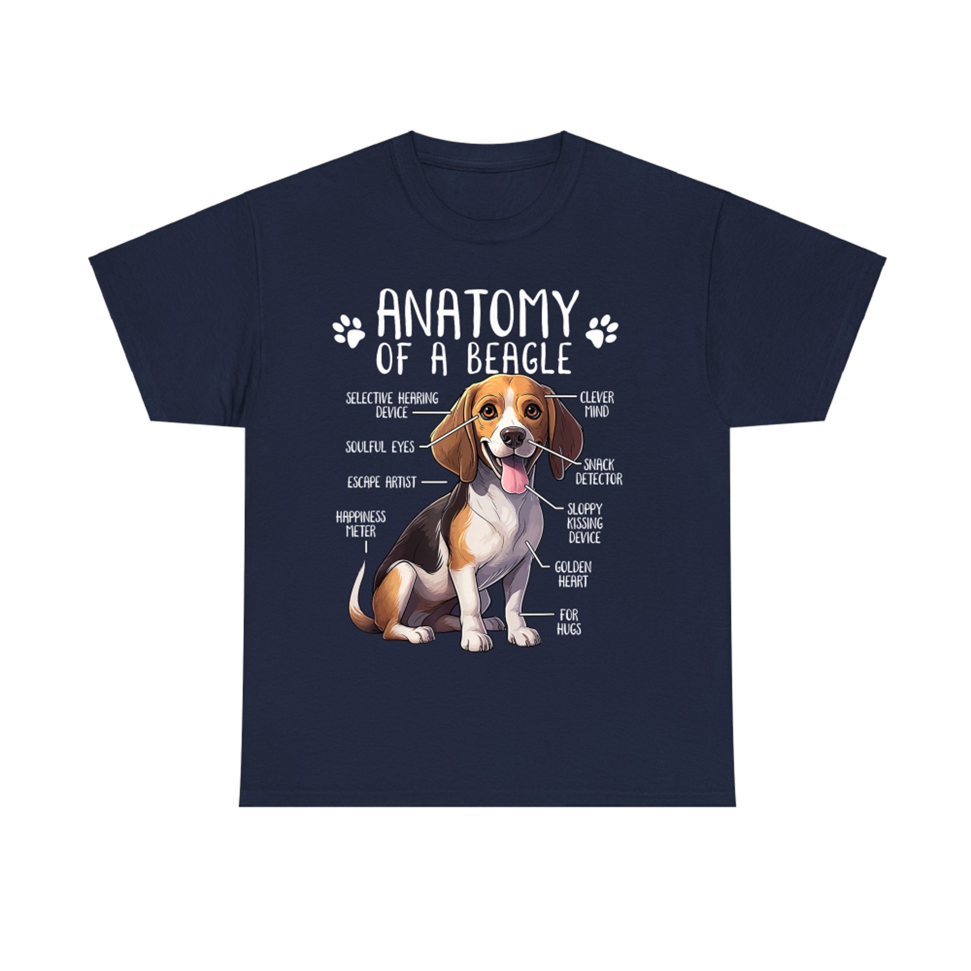 Funny Beagle Anatomy Of A Beagle Dog Owner Cute Pet Lover T-Shirt