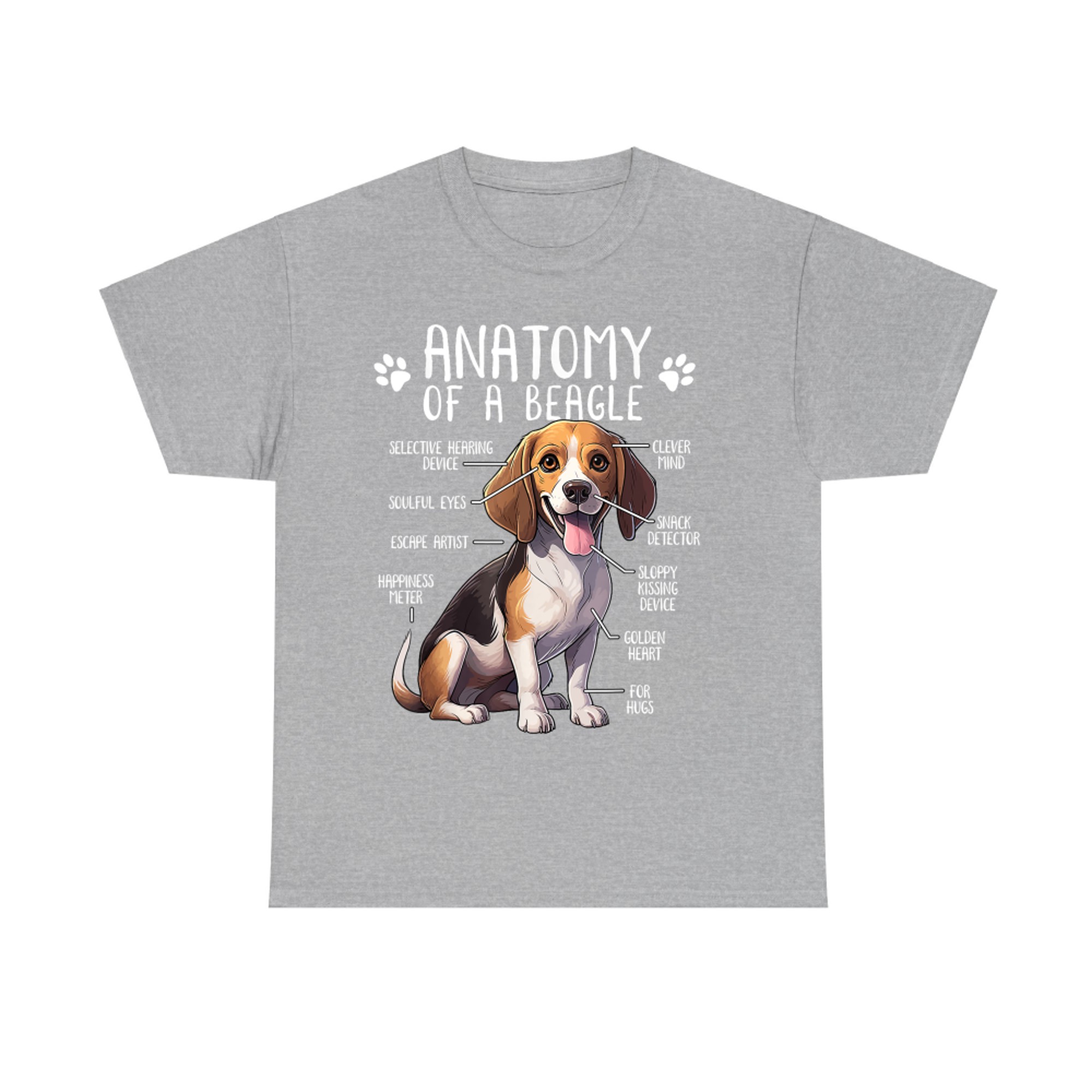 Funny Beagle Anatomy Of A Beagle Dog Owner Cute Pet Lover T-Shirt