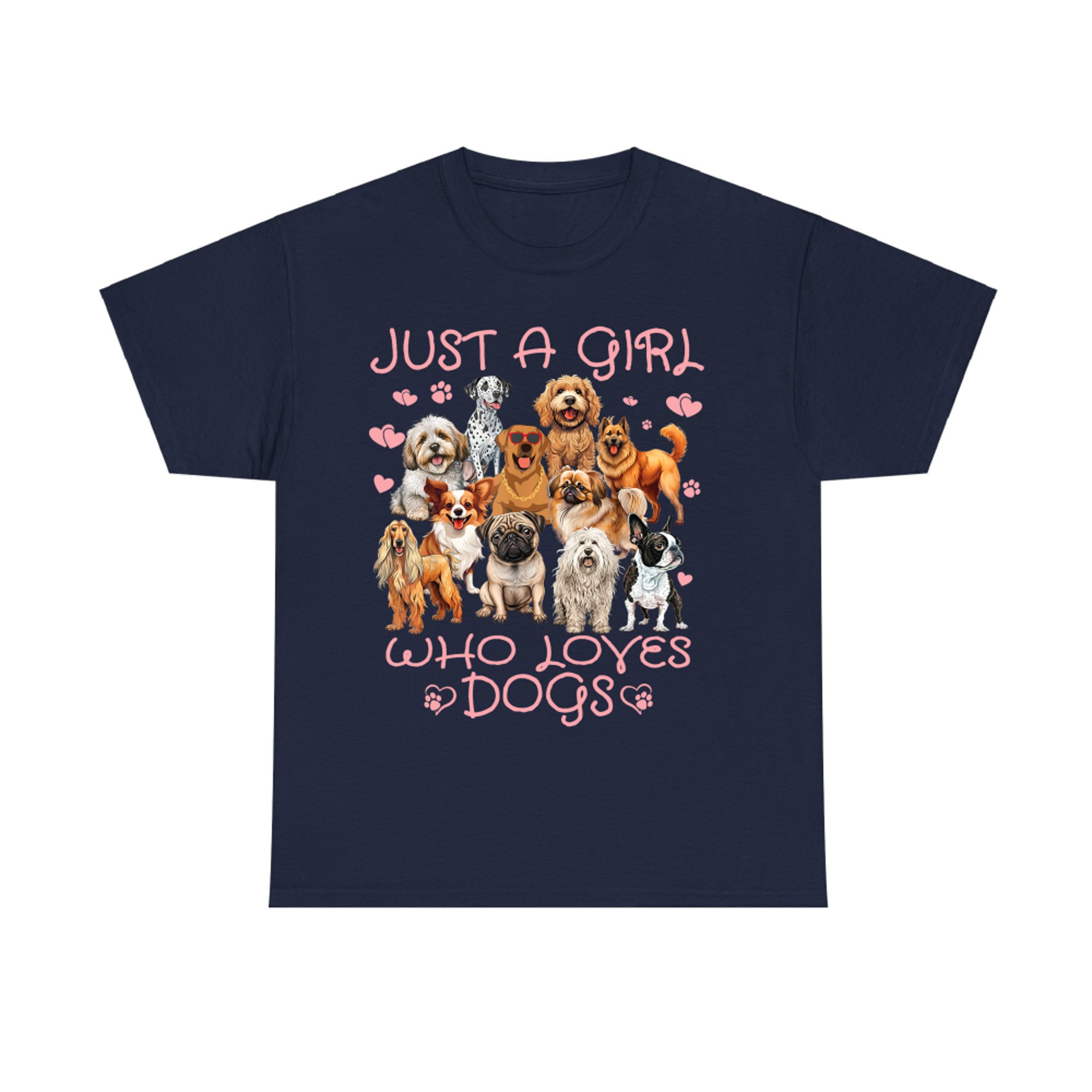 Funny Cute Dog Puppy Lover Just A Girl Who Loves Dogs T-Shirt