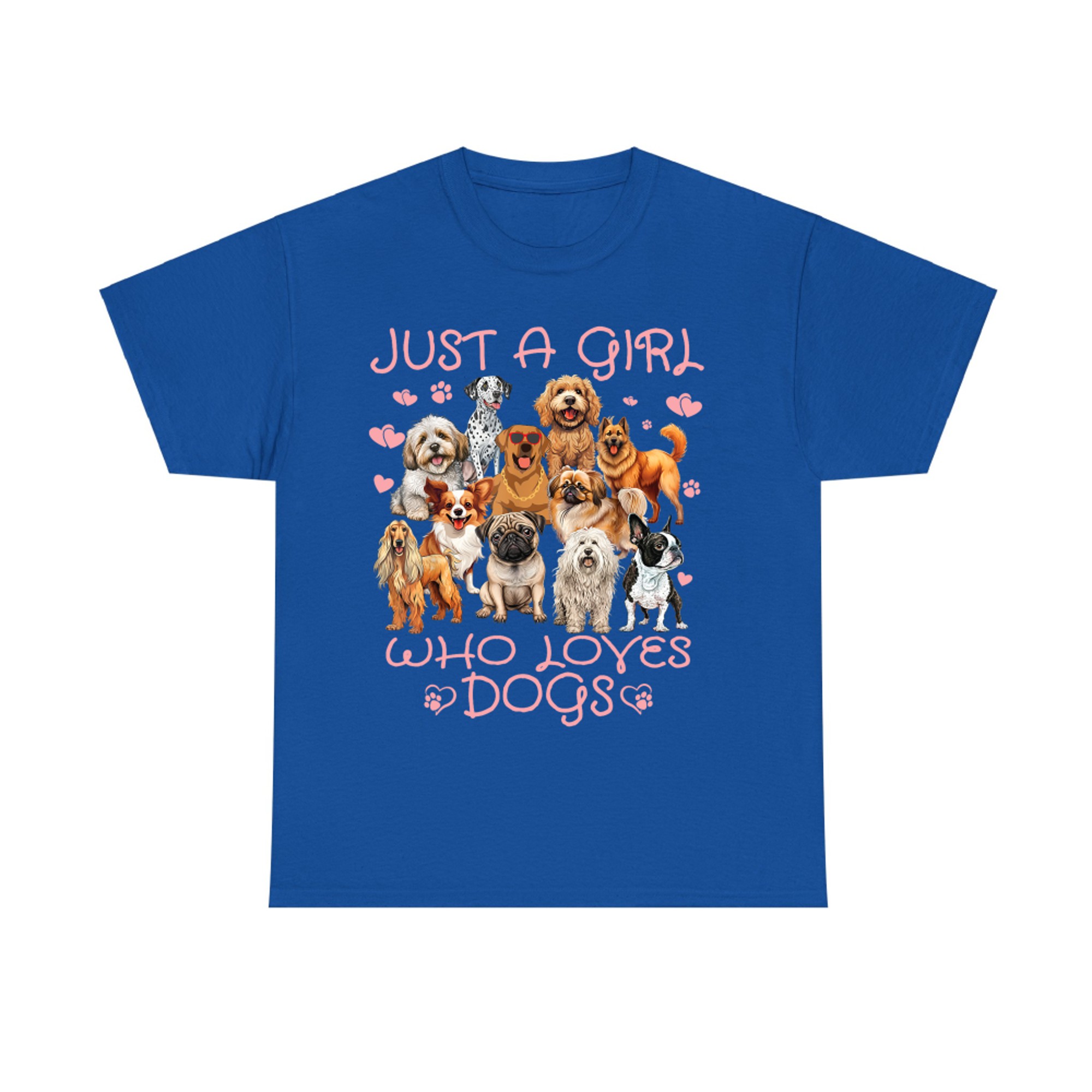 Funny Cute Dog Puppy Lover Just A Girl Who Loves Dogs T-Shirt