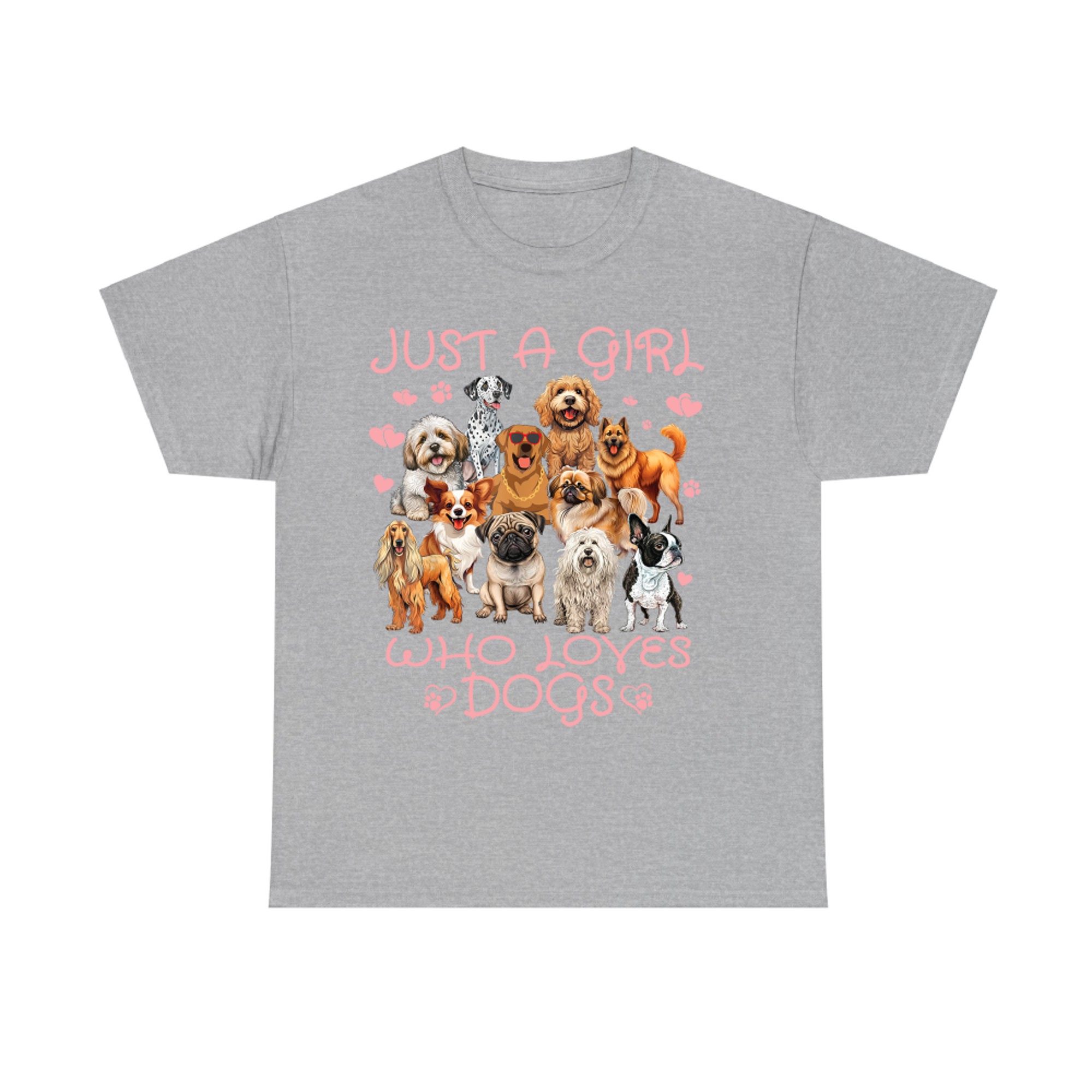 Funny Cute Dog Puppy Lover Just A Girl Who Loves Dogs T-Shirt