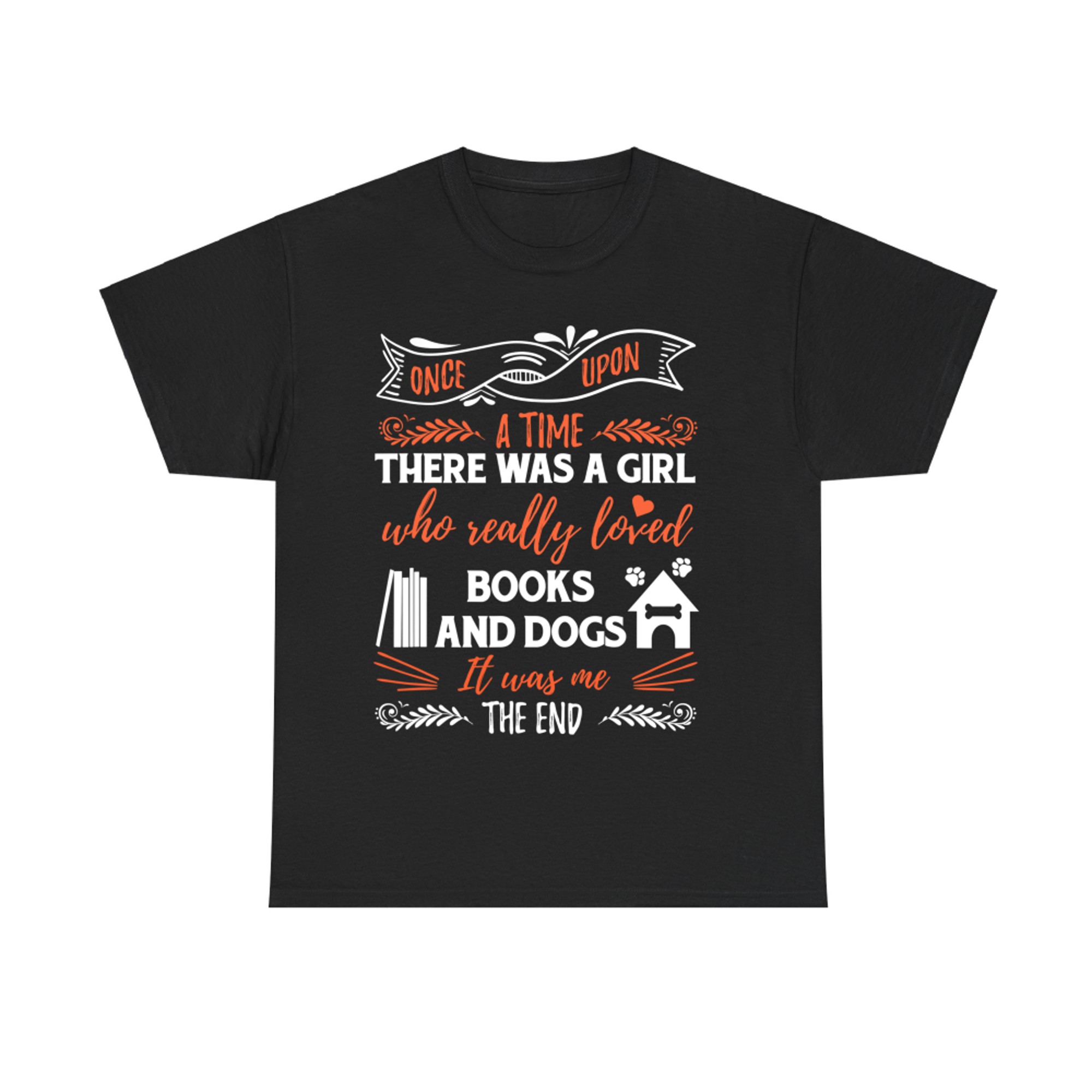 Funny Girl Who Loves Books and Dogs Cute Story-Inspired T-Shirt