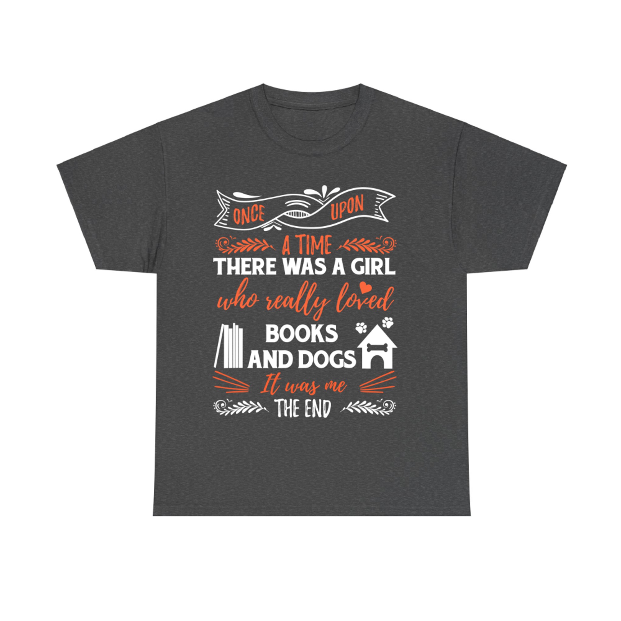 Funny Girl Who Loves Books and Dogs Cute Story-Inspired T-Shirt