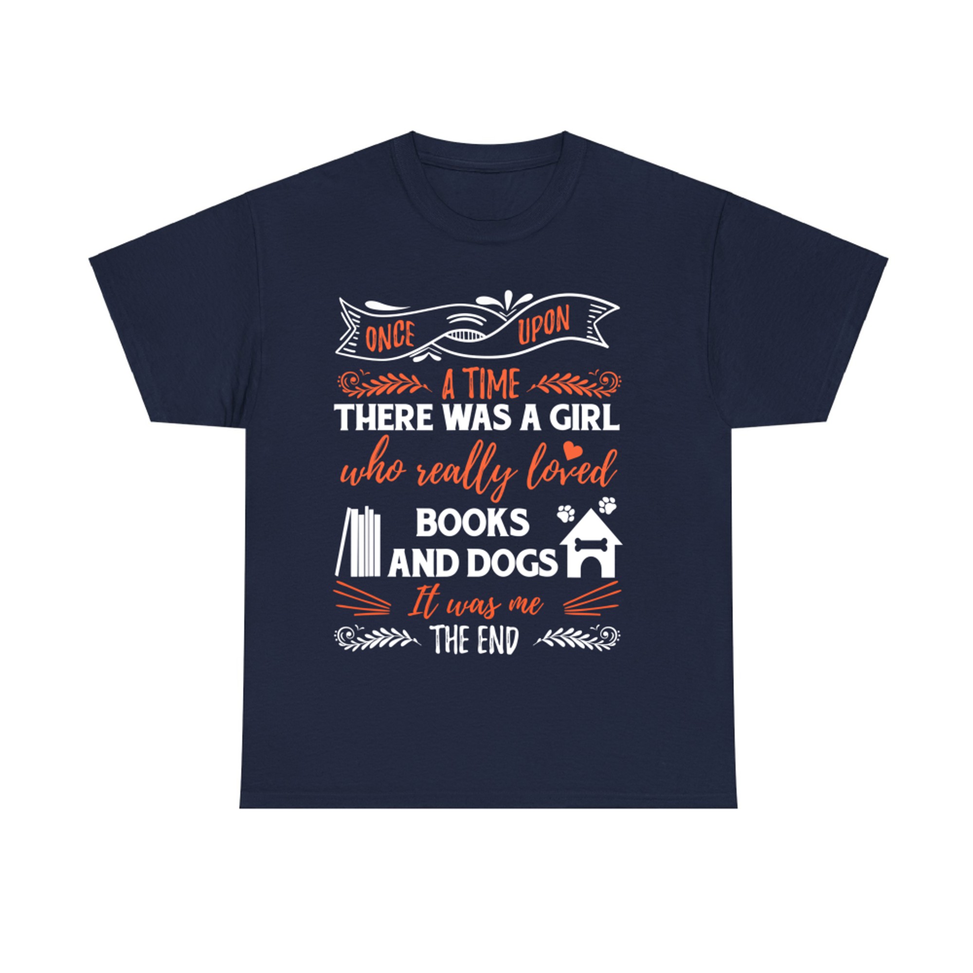 Funny Girl Who Loves Books and Dogs Cute Story-Inspired T-Shirt
