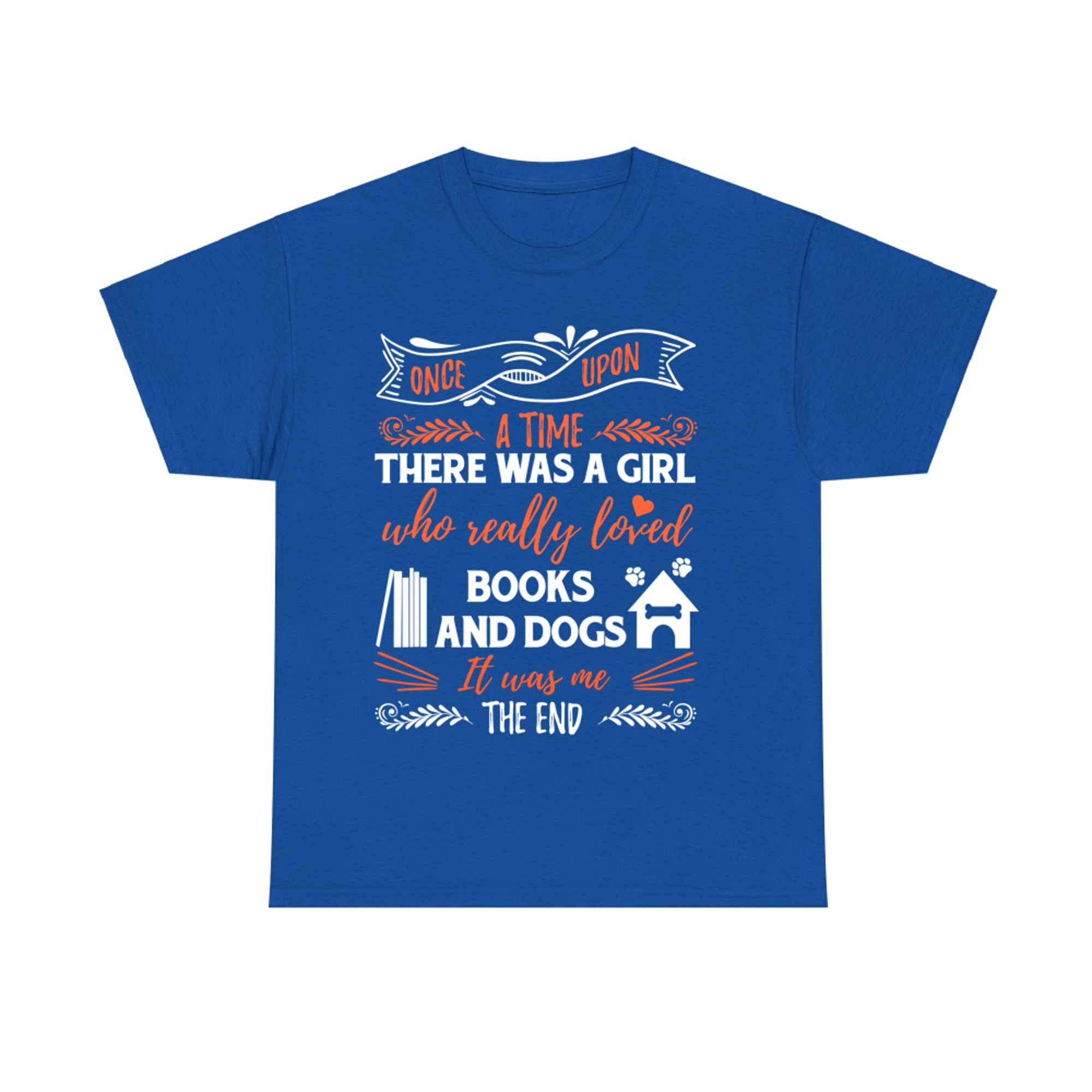 Funny Girl Who Loves Books and Dogs Cute Story-Inspired T-Shirt