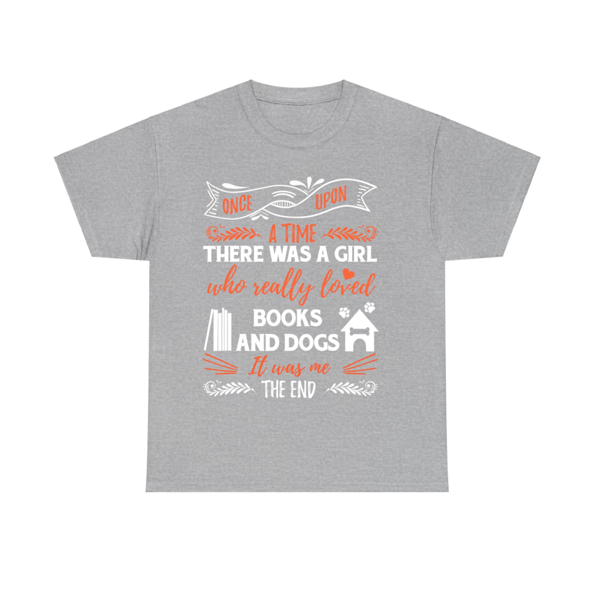 Funny Girl Who Loves Books and Dogs Cute Story-Inspired T-Shirt