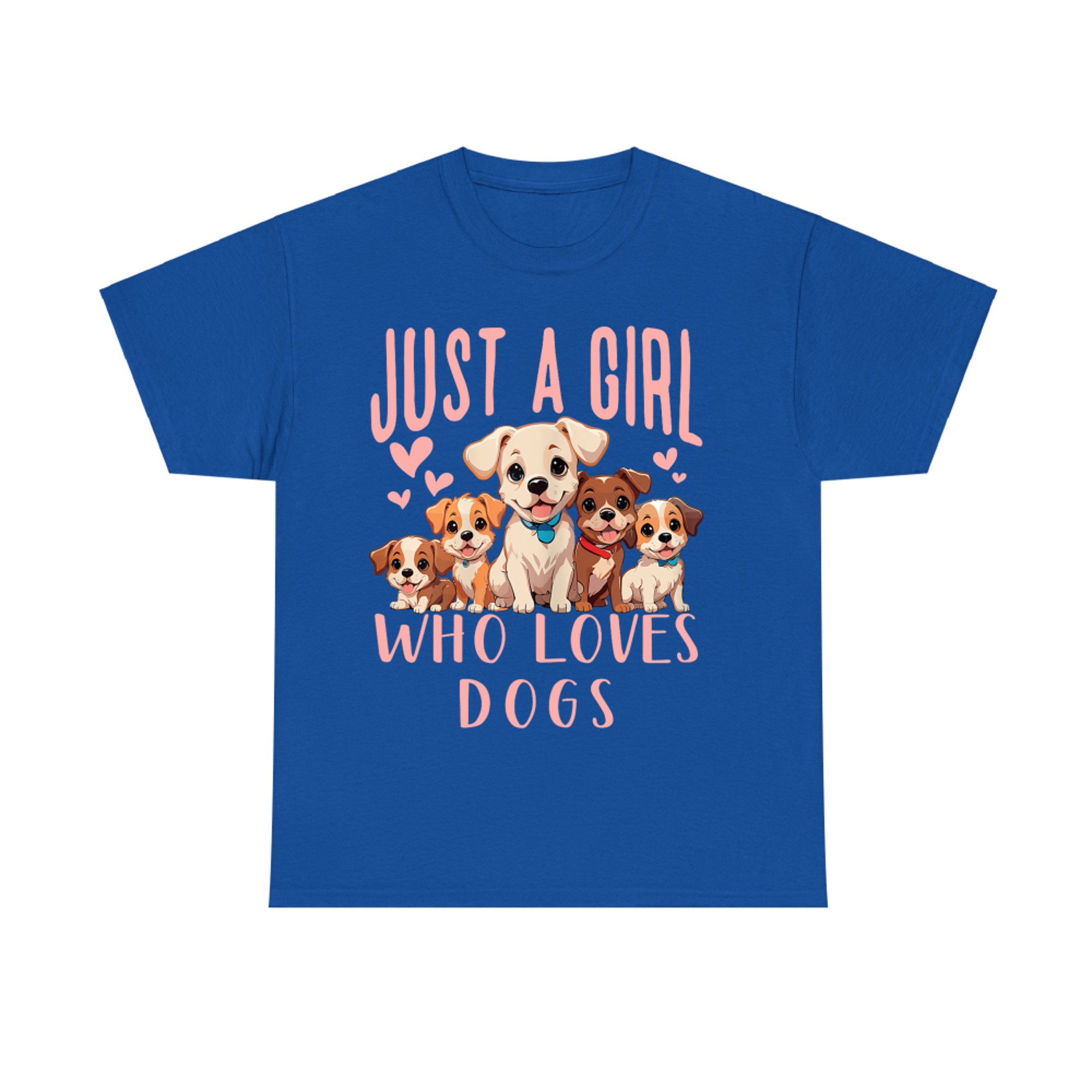 Just A Girl Who Loves Dogs Funny Cute Dog Puppy Lover T-Shirt