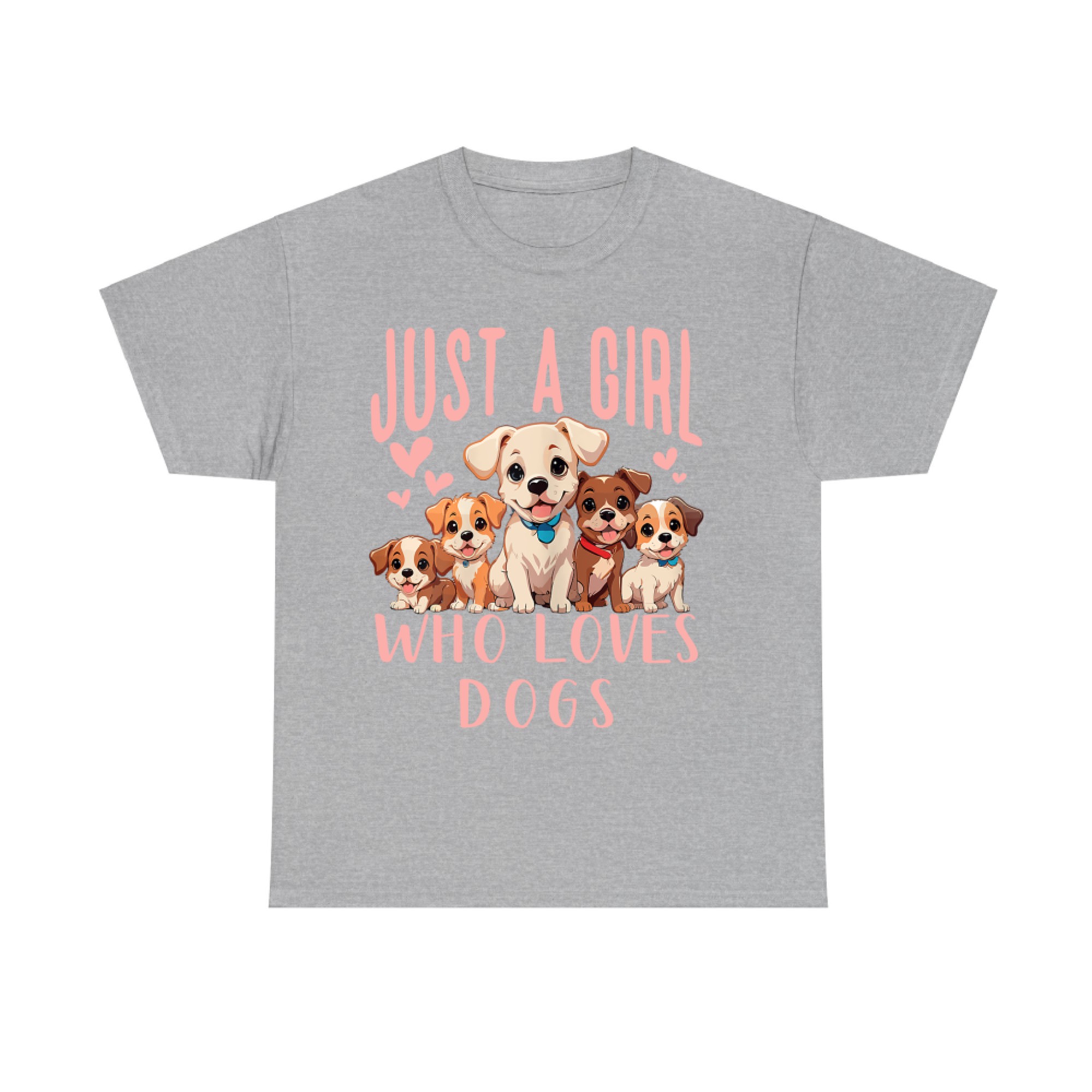 Just A Girl Who Loves Dogs Funny Cute Dog Puppy Lover T-Shirt