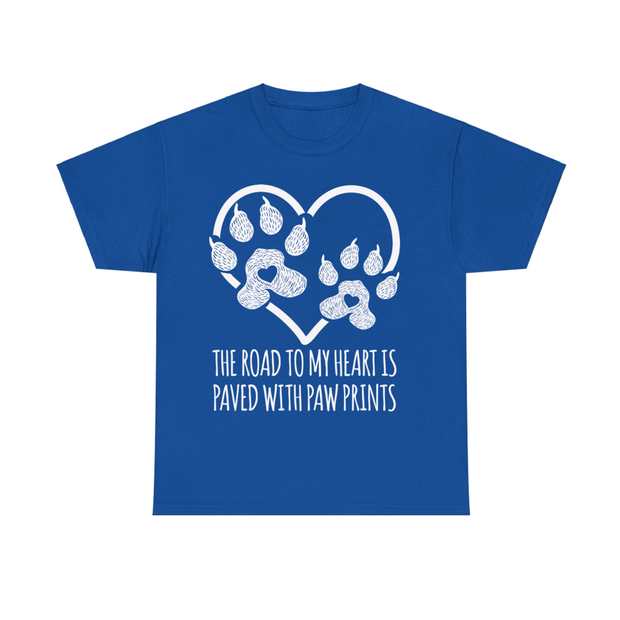 The Road to My Heart is Paved with Paw Heart Dog Cute Pet T-Shirt