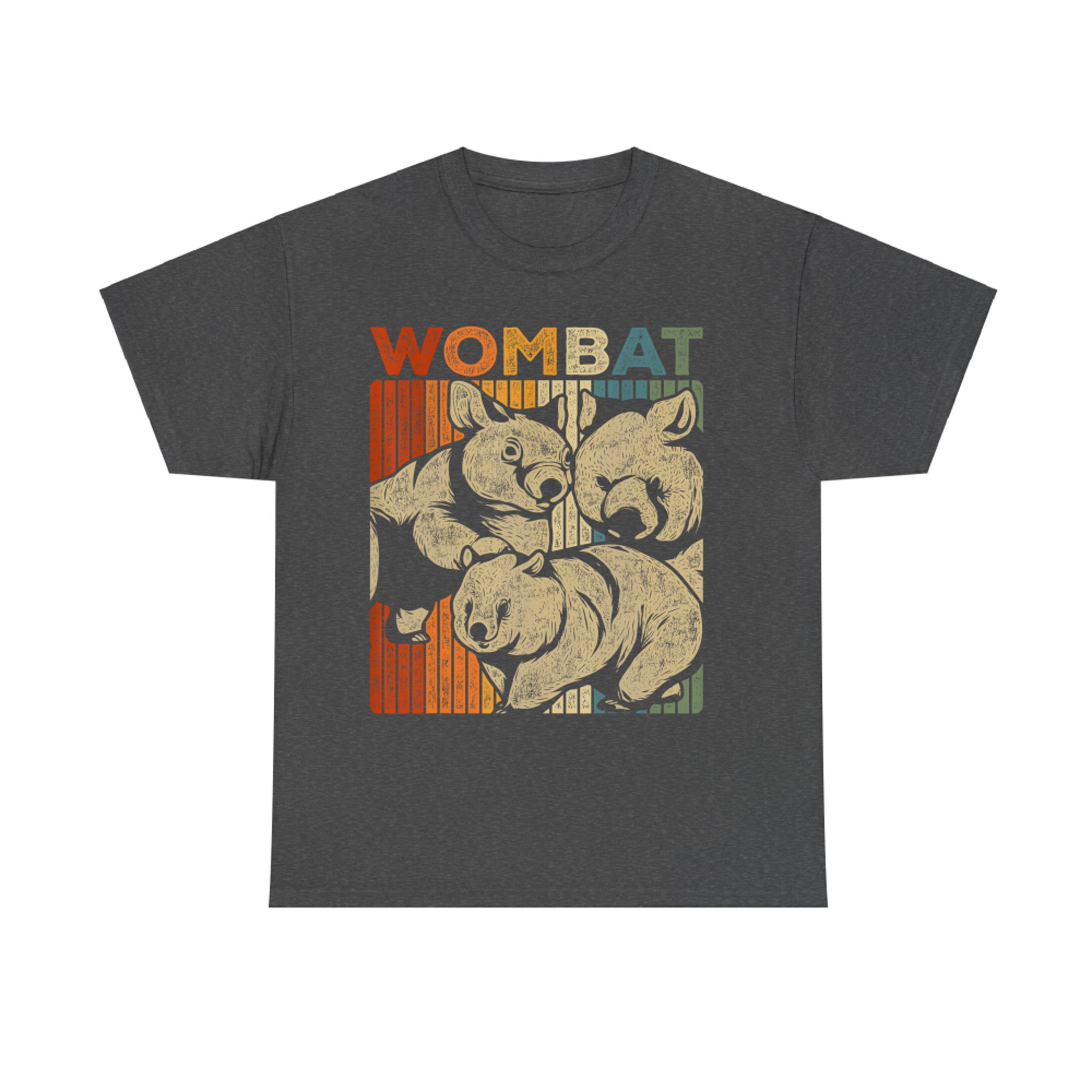 Australia Animal Wildlife Wombats Aussie Retro Wombat T-Shirt