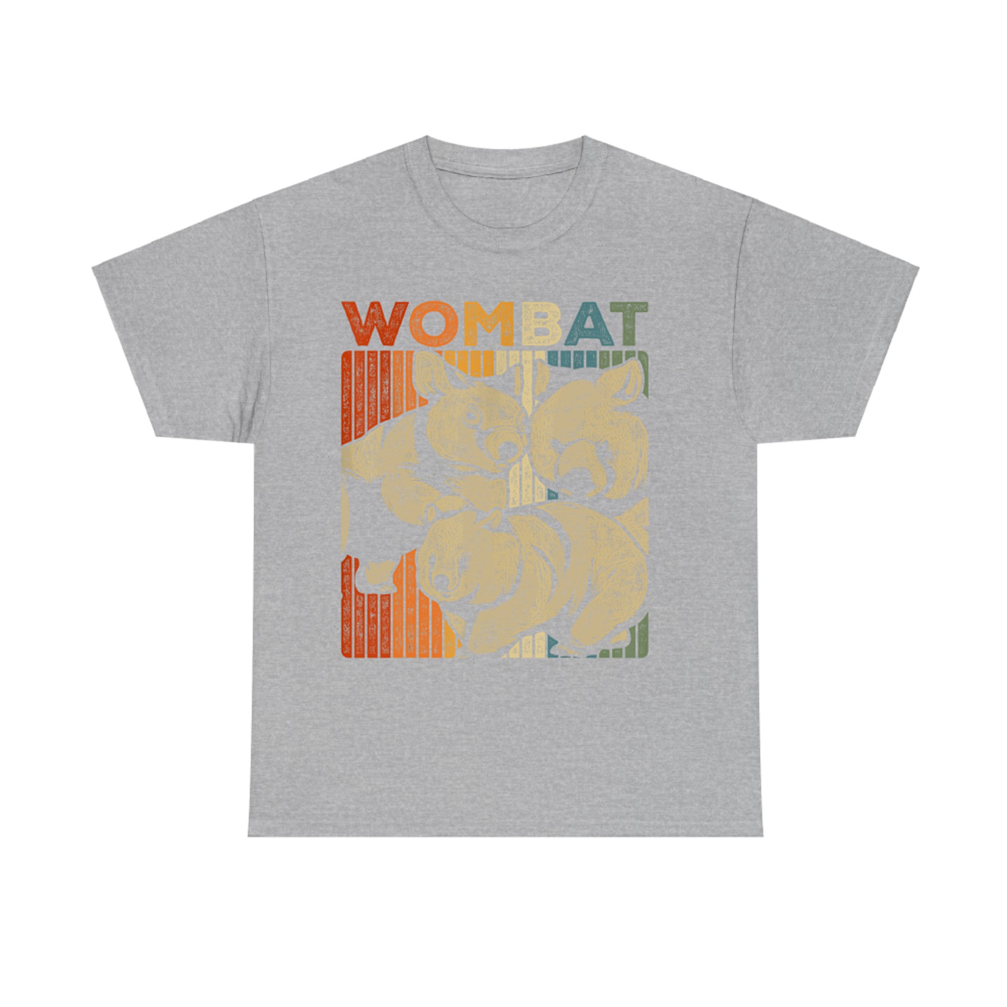 Australia Animal Wildlife Wombats Aussie Retro Wombat T-Shirt