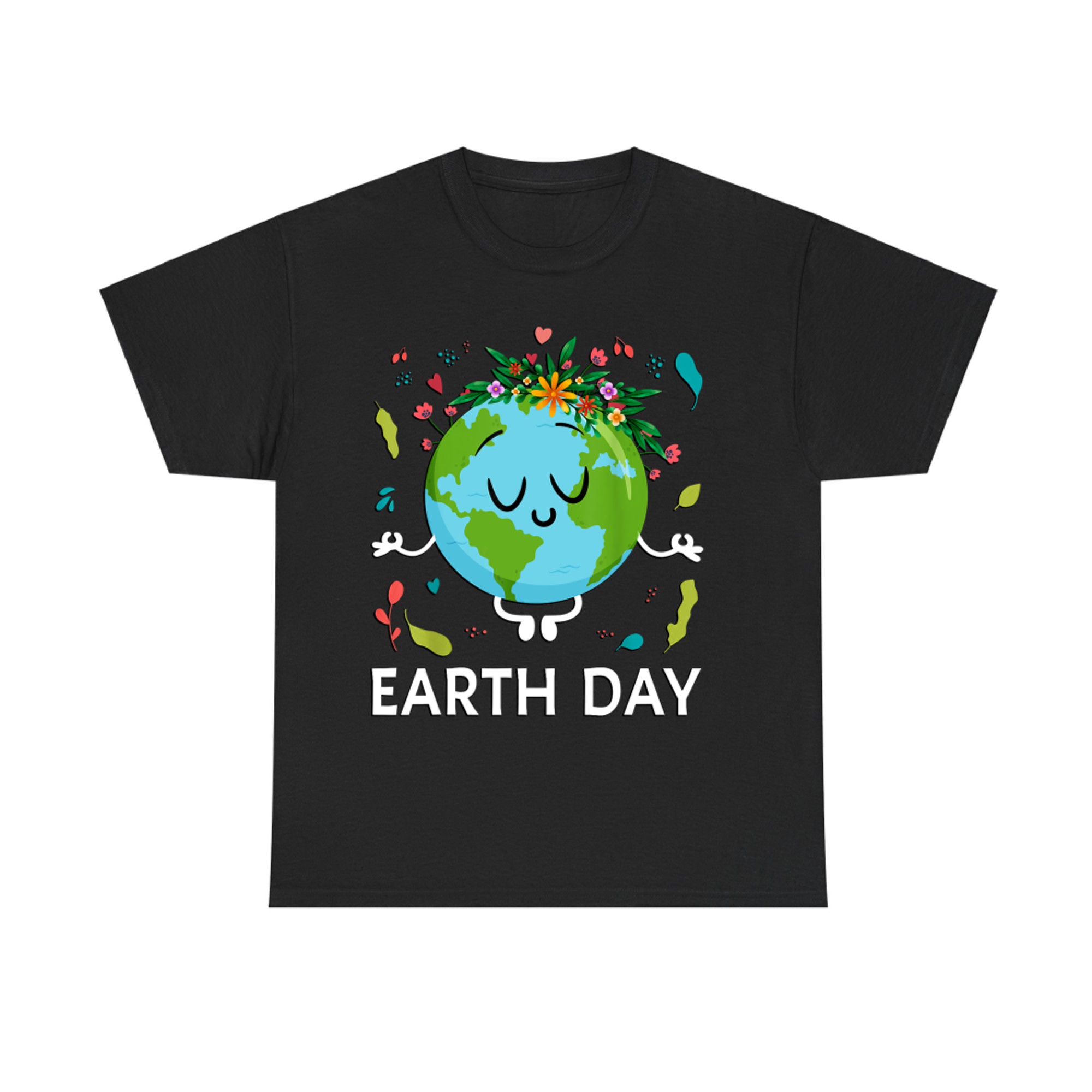 Earth Day Floral Cute & Peaceful Planet Earth Day T-Shirt