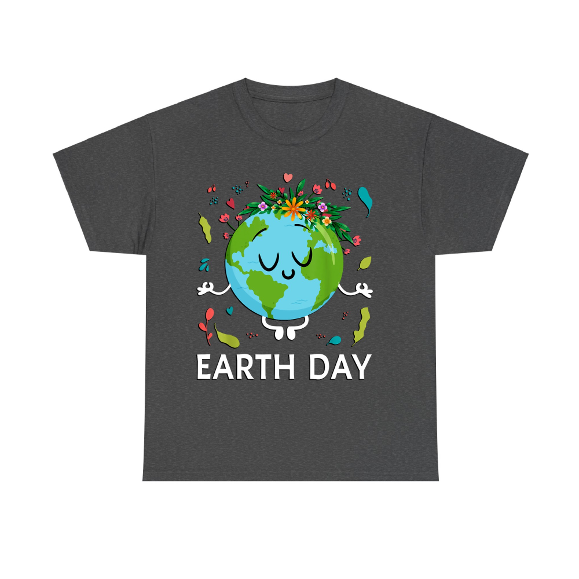 Earth Day Floral Cute & Peaceful Planet Earth Day T-Shirt