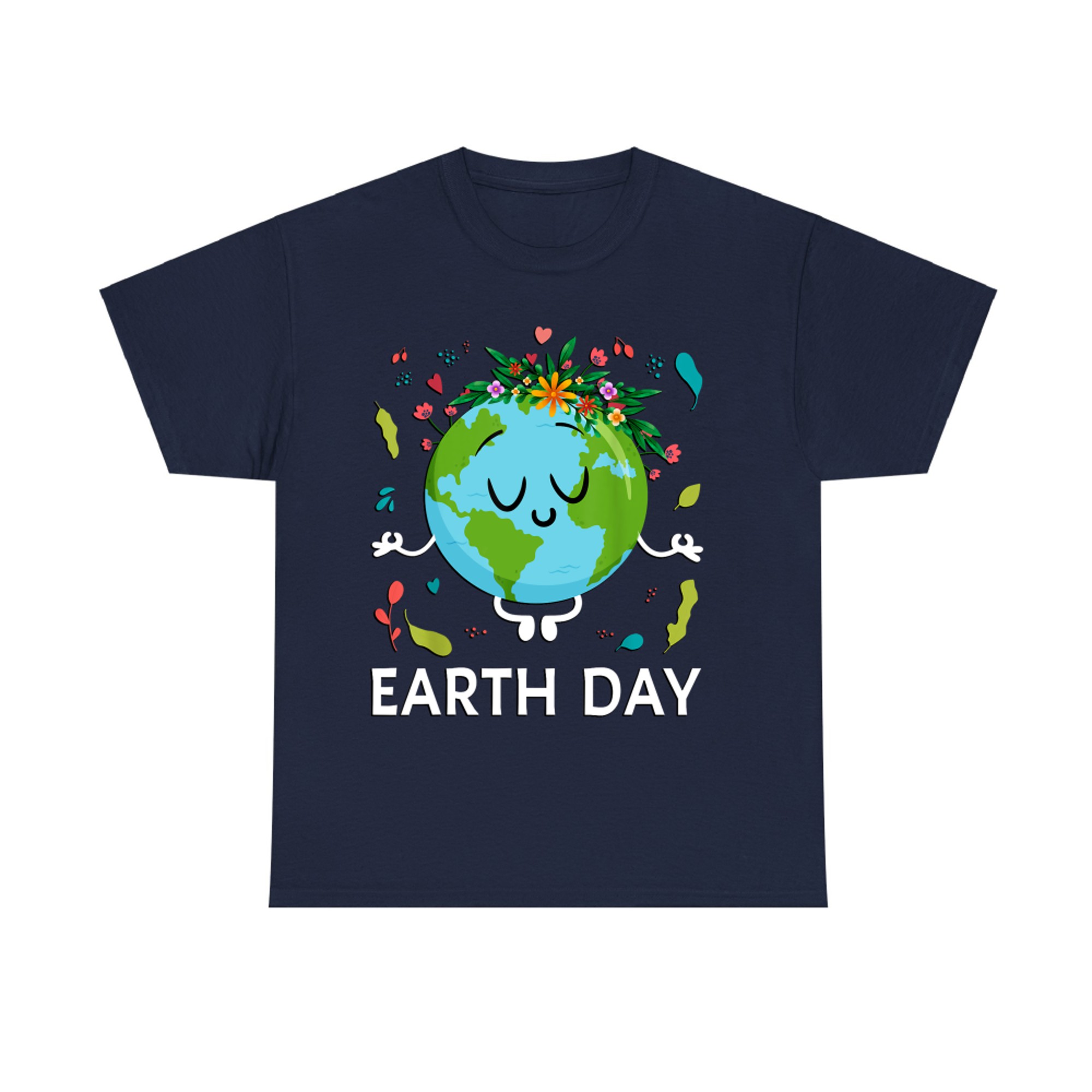 Earth Day Floral Cute & Peaceful Planet Earth Day T-Shirt