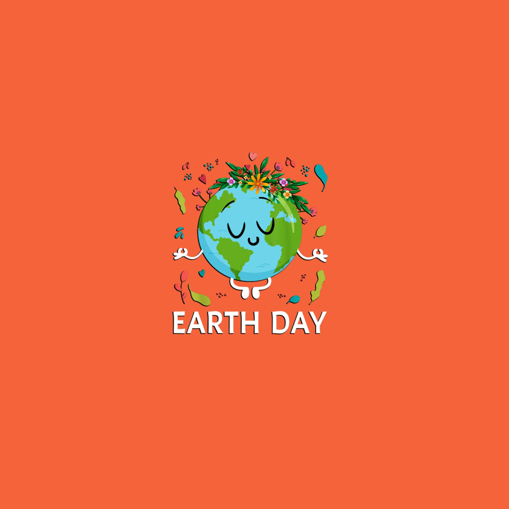 Earth Day Floral Cute & Peaceful Planet Earth Day T-Shirt