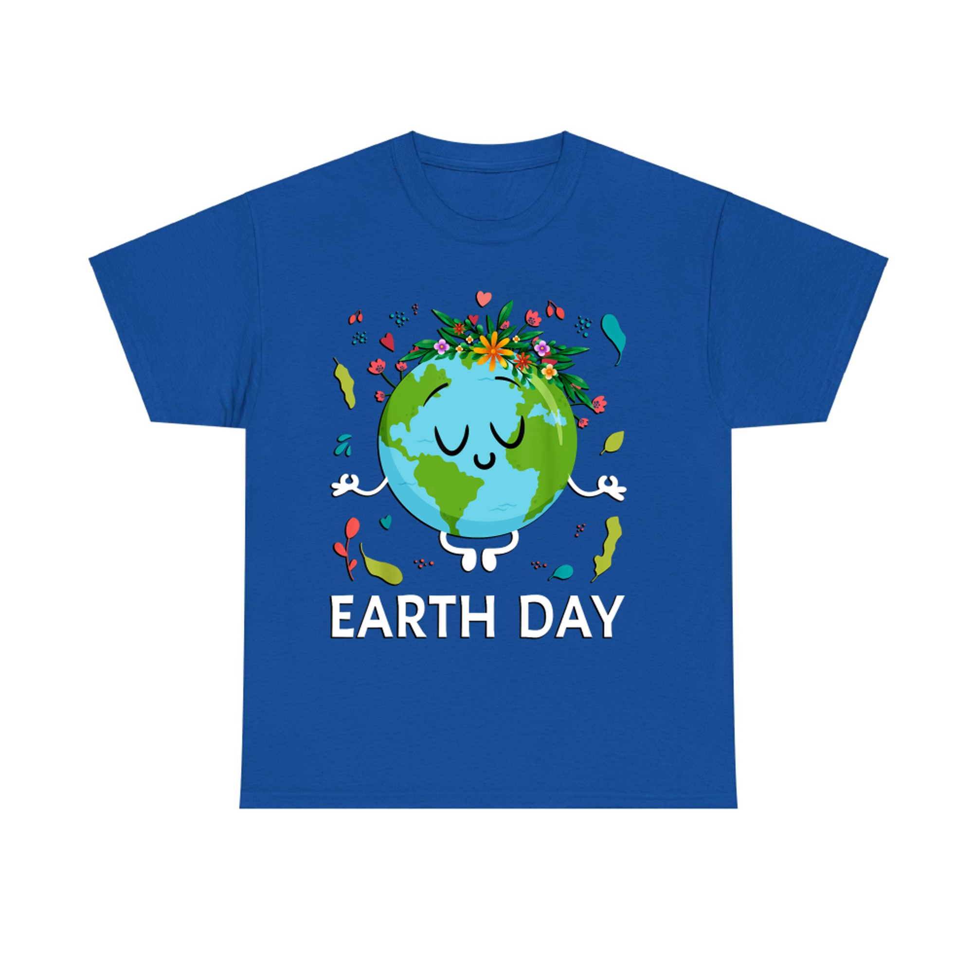 Earth Day Floral Cute & Peaceful Planet Earth Day T-Shirt