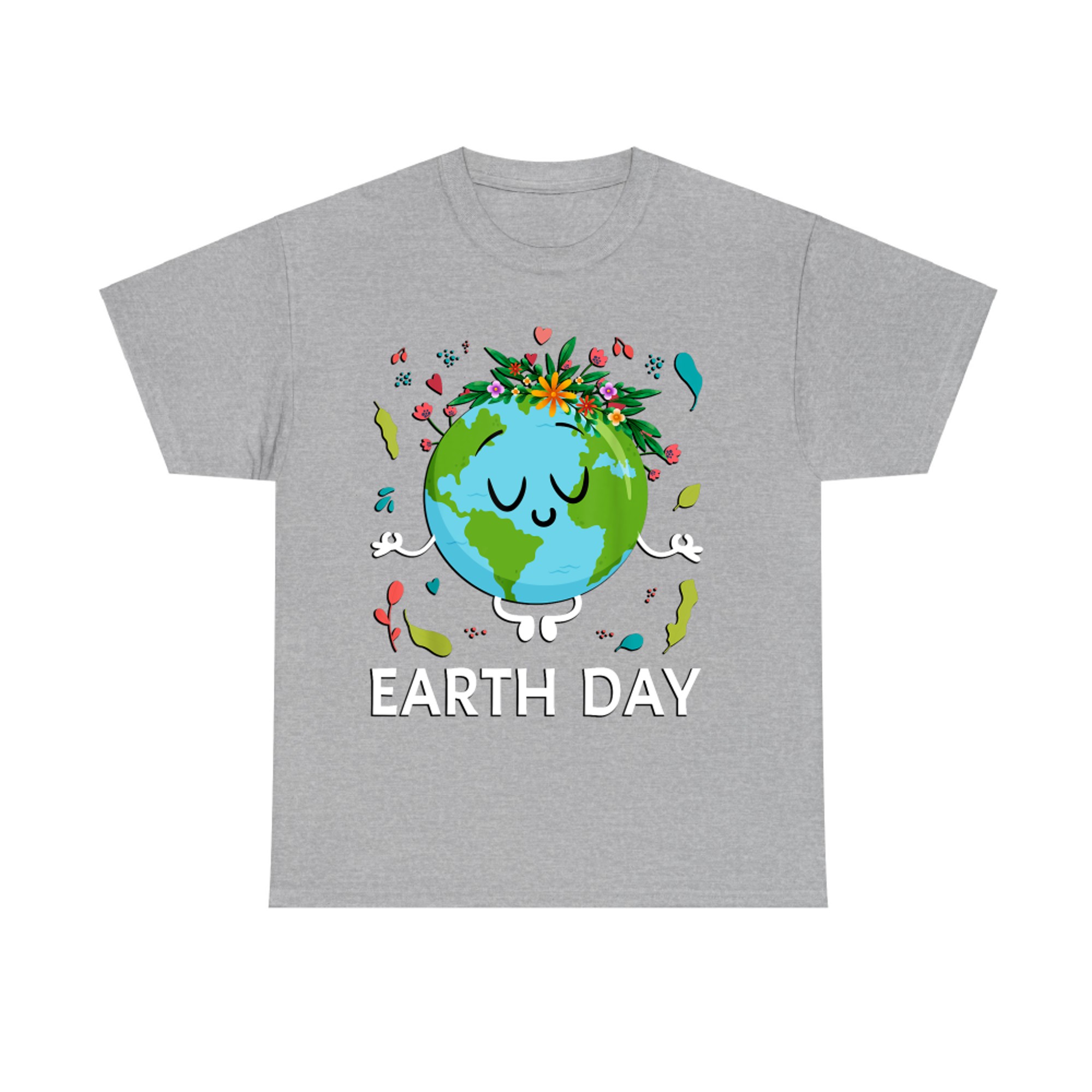 Earth Day Floral Cute & Peaceful Planet Earth Day T-Shirt