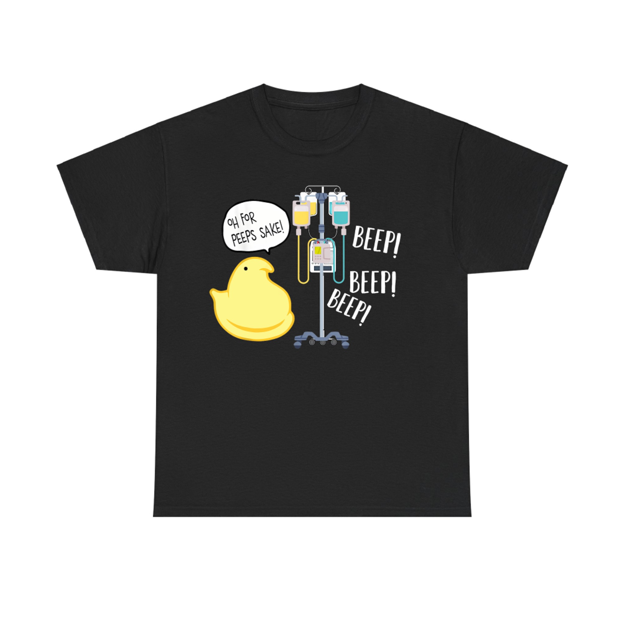 Funny IV Pump Easter Nurse Peeps Joke ICU MedSurg T-Shirt