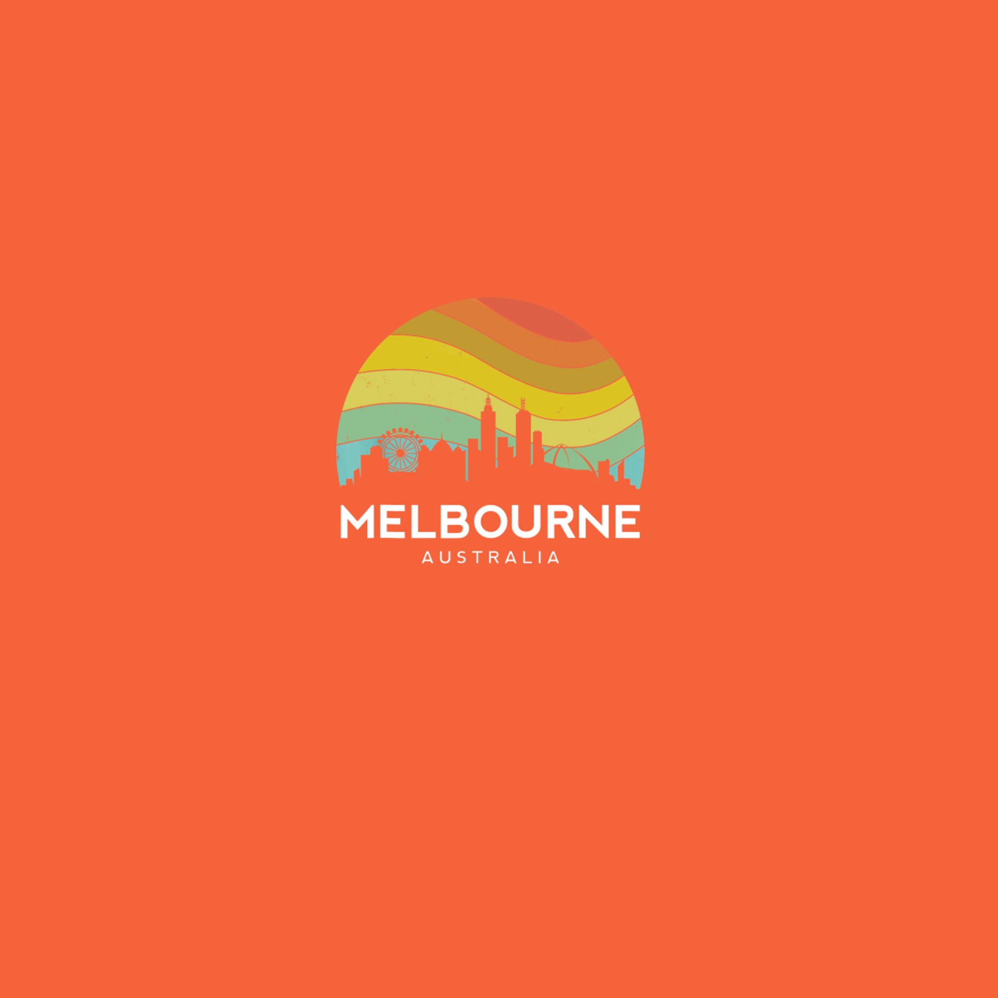 Melbourne Australia Retro Vintage Flag Outback Kangaroo Mate T-Shirt