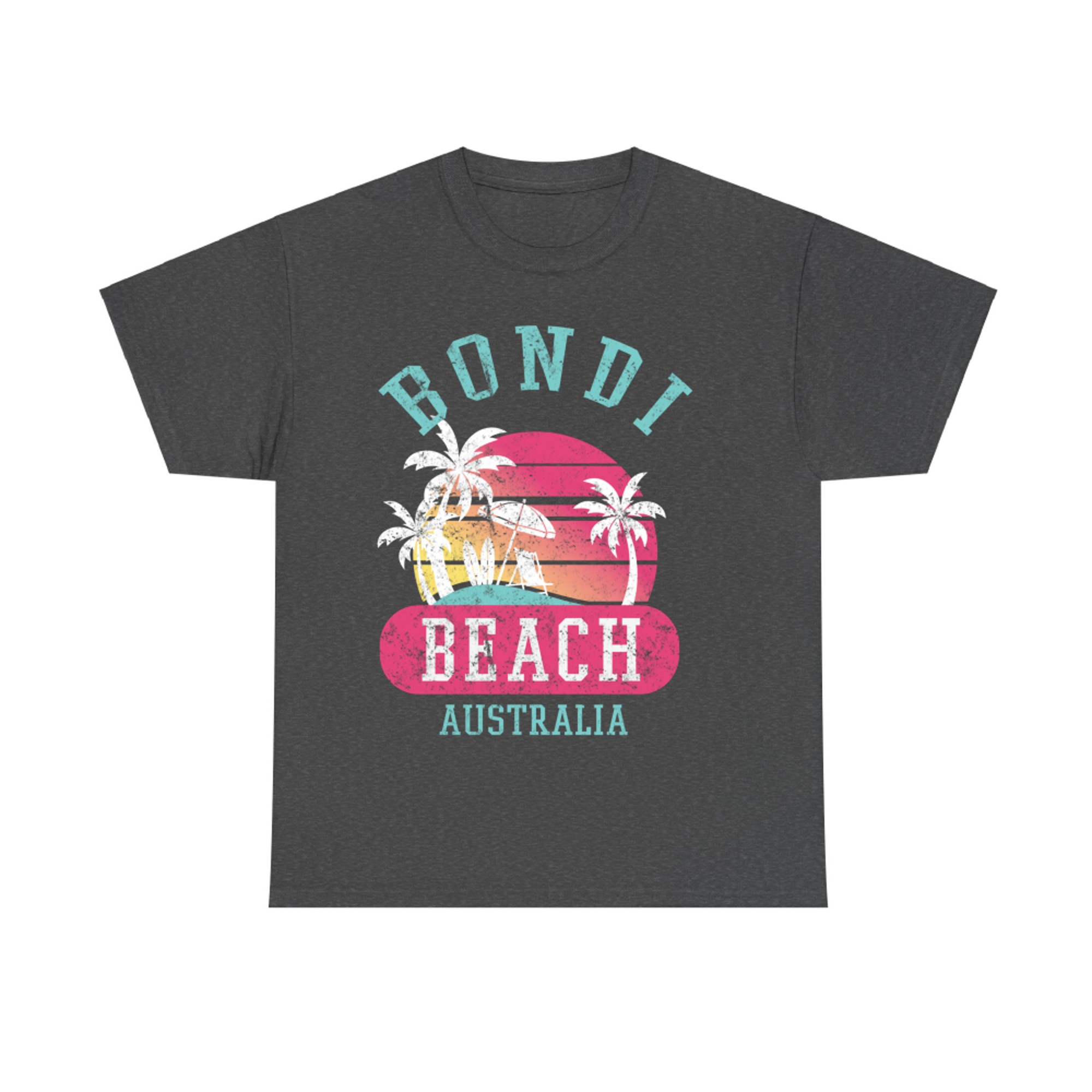Retro Bondi Beach Australia Distressed Graphic T-Shirt