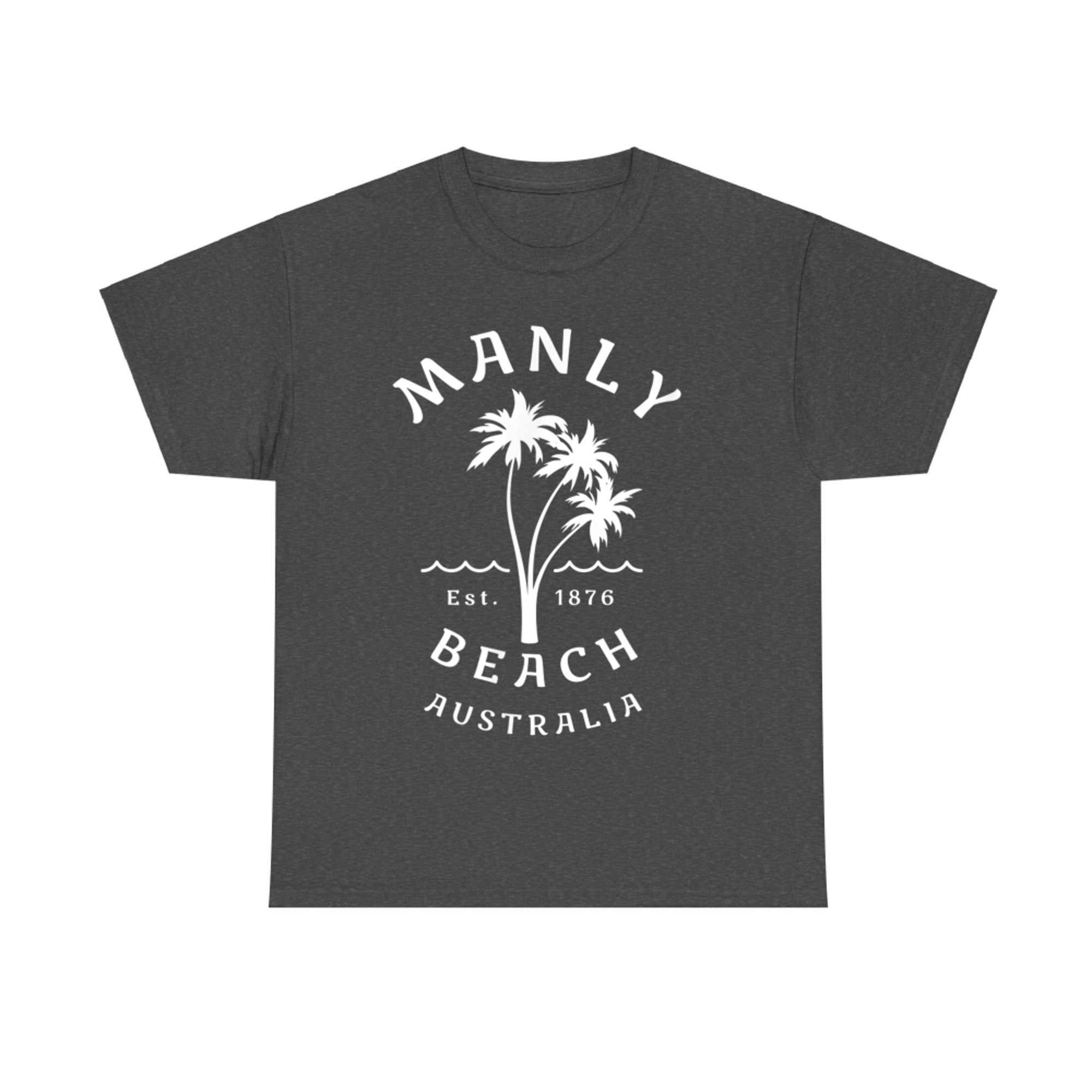 Retro Manly Beach Original Australia Graphic Design Novelty T-Shirt