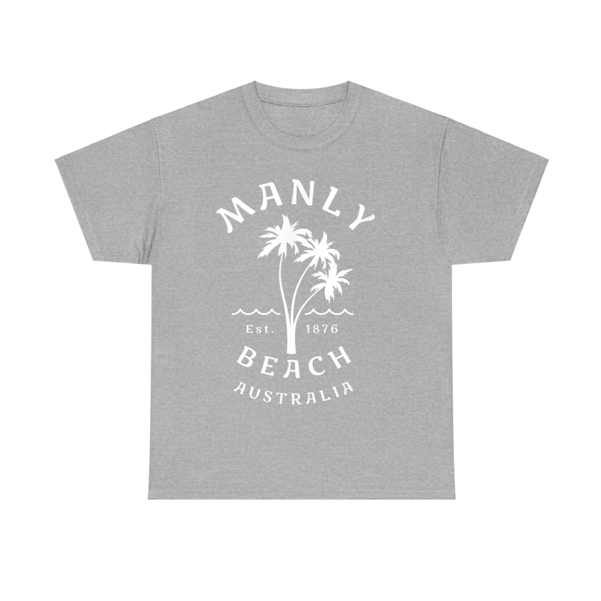Retro Manly Beach Original Australia Graphic Design Novelty T-Shirt