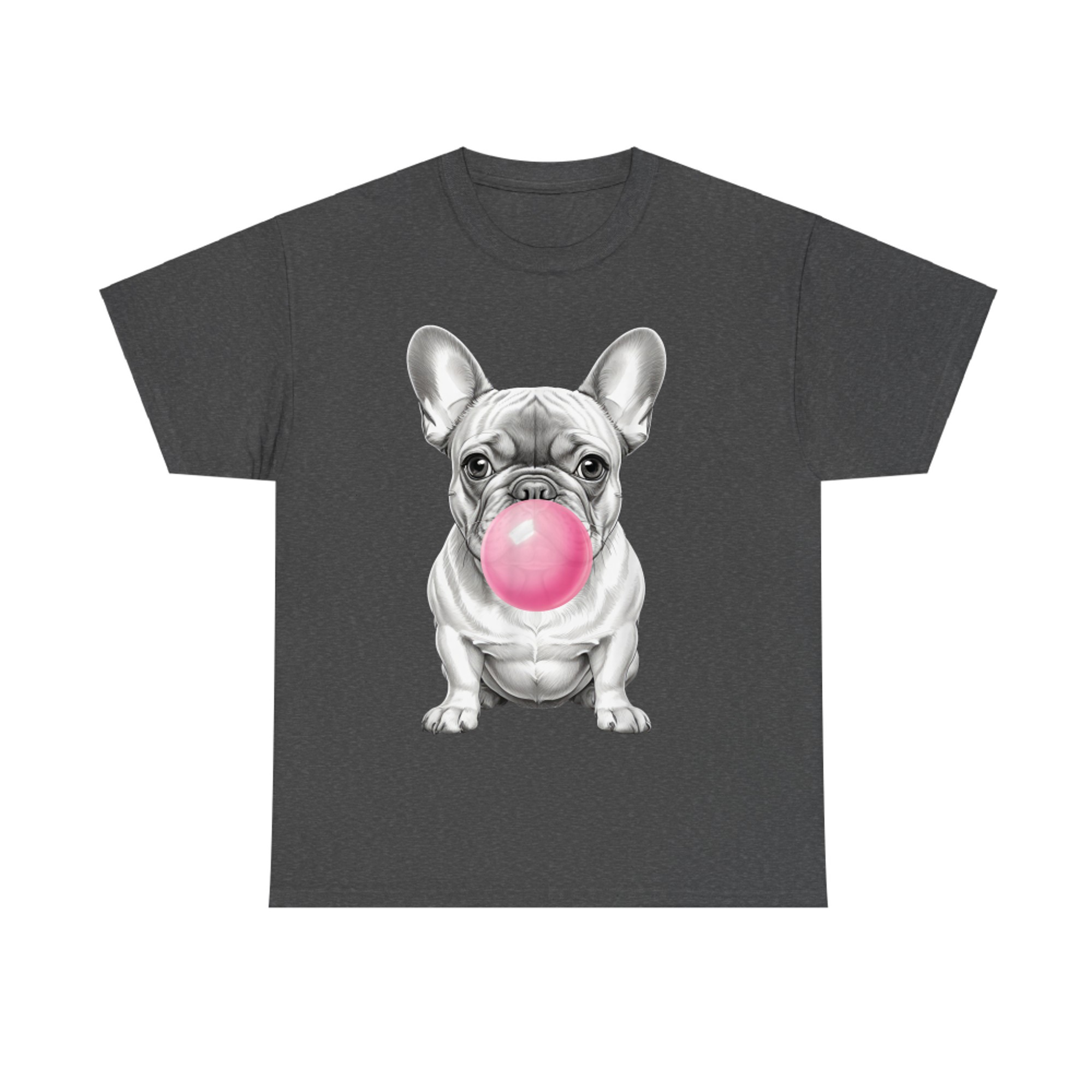 Funny Frenchie Lover Clothing French Bulldog Blowing Bubble T-Shirt
