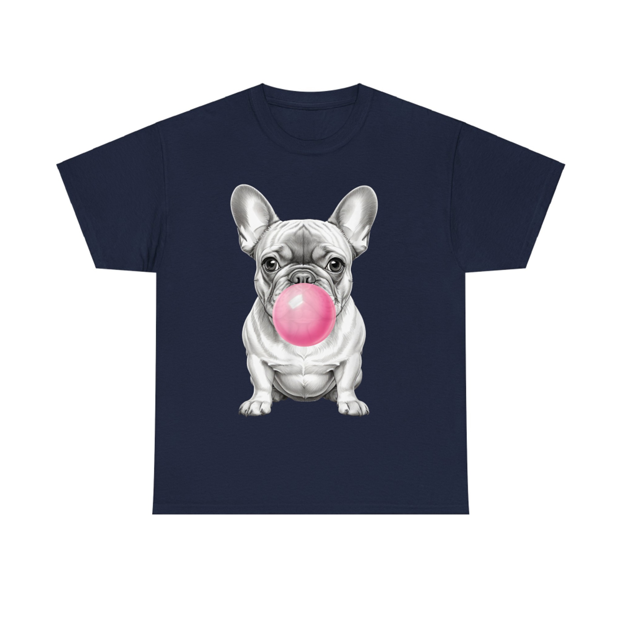 Funny Frenchie Lover Clothing French Bulldog Blowing Bubble T-Shirt
