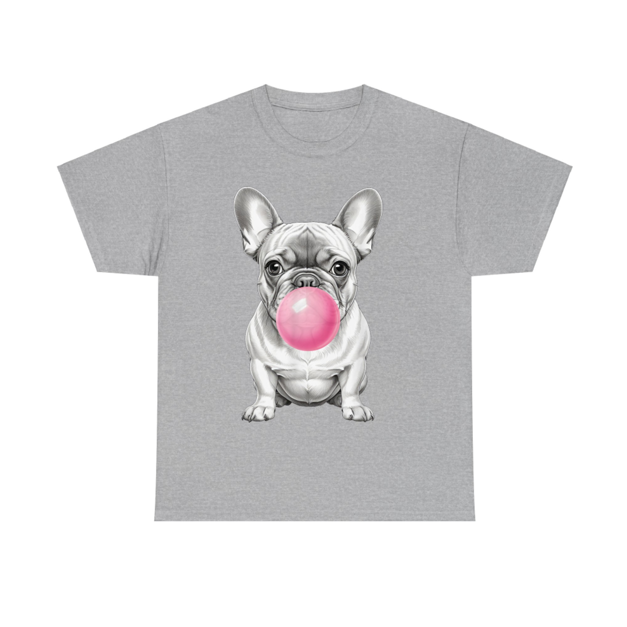 Funny Frenchie Lover Clothing French Bulldog Blowing Bubble T-Shirt