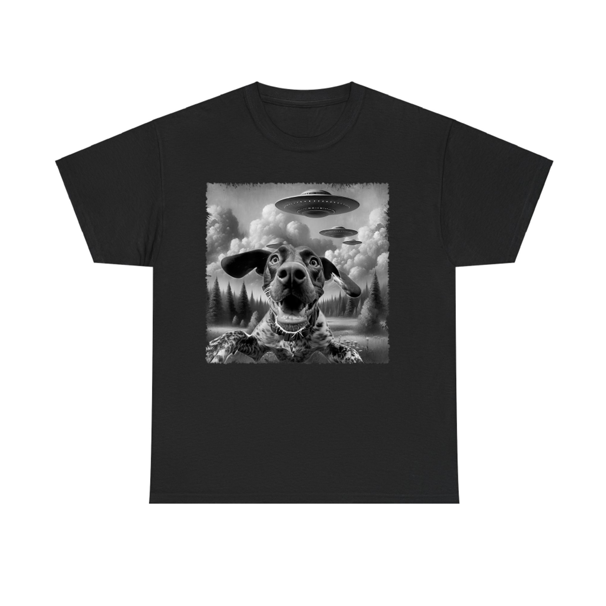 German Shorthaired Pointers Dog UFO Classic Cute Animals T-Shirt