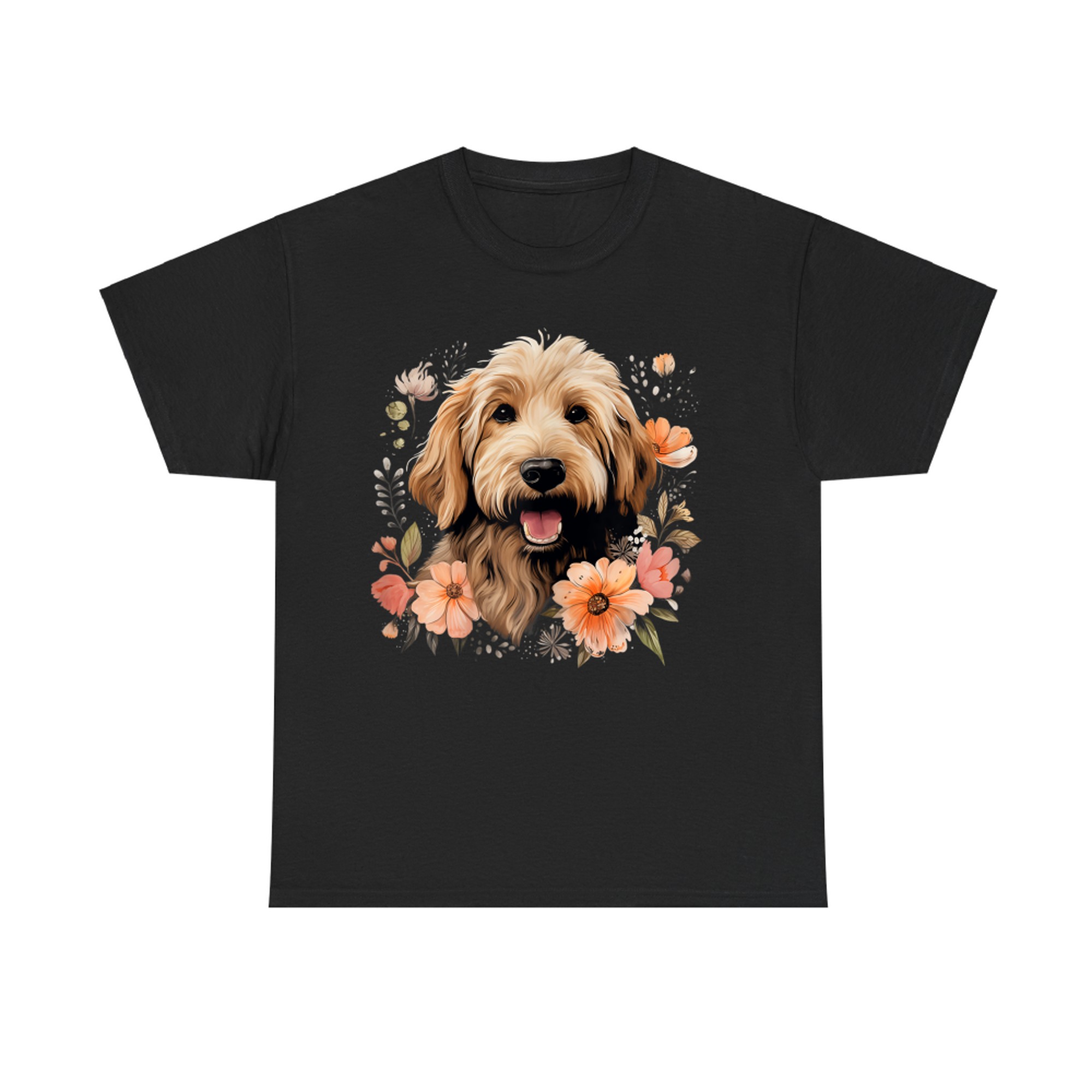 Goldendoodle Mom Golden Doodle Dog Lover Flowers Cute T-Shirt