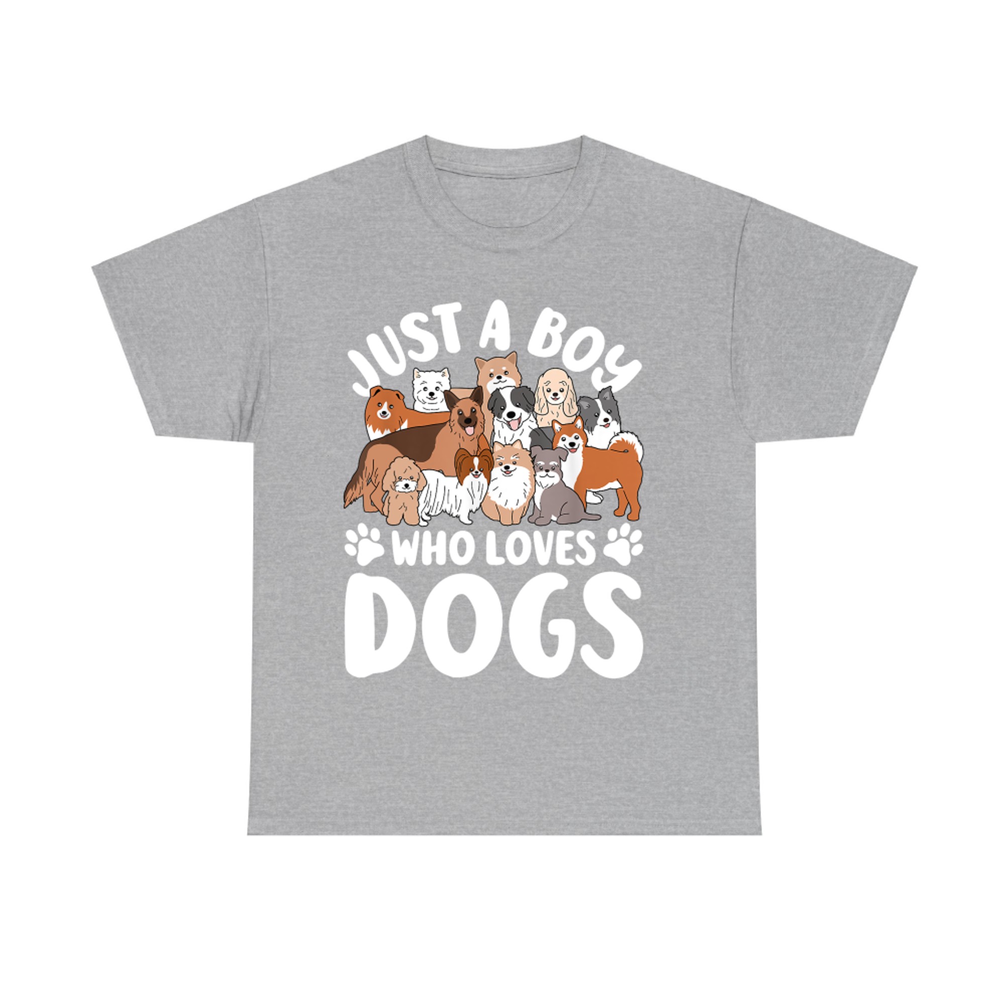 Just A Boy Who Loves Dogs Funny Dog Lover T-Shirt