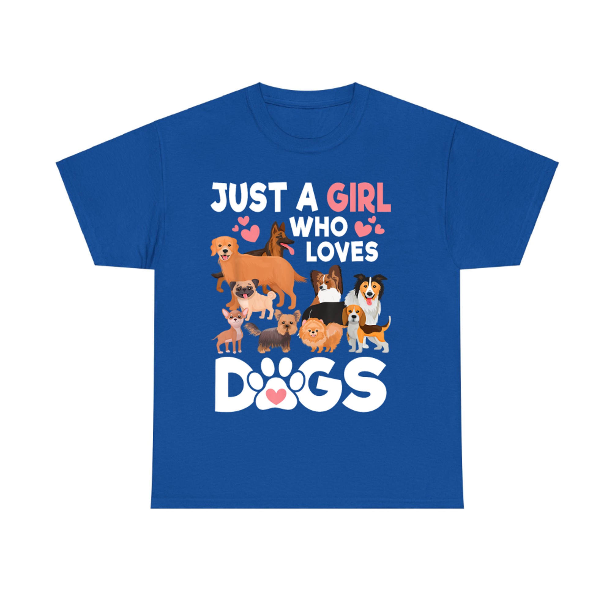 Just A Girl Who Loves Dogs Cute Dog Lover T-Shirt
