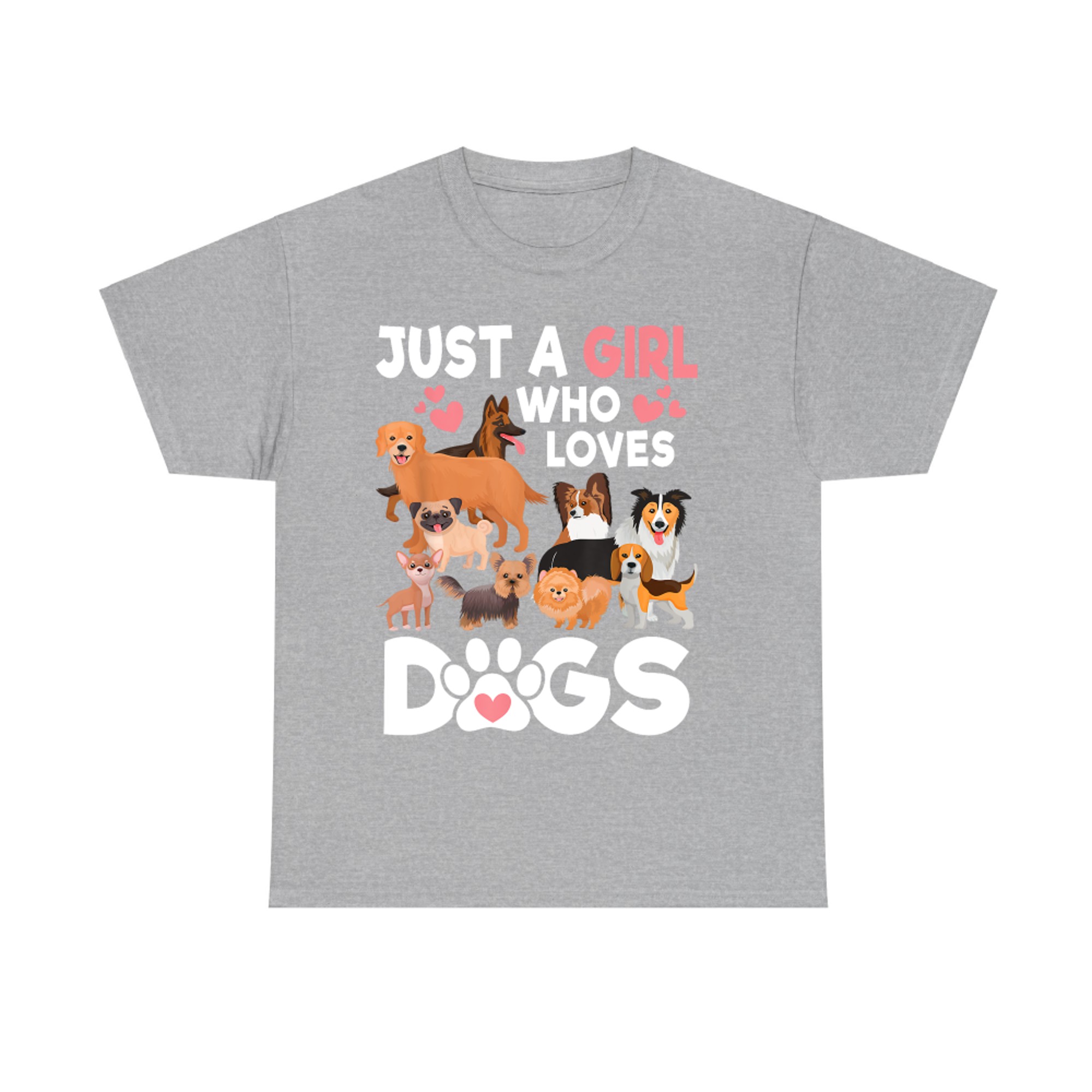Just A Girl Who Loves Dogs Cute Dog Lover T-Shirt