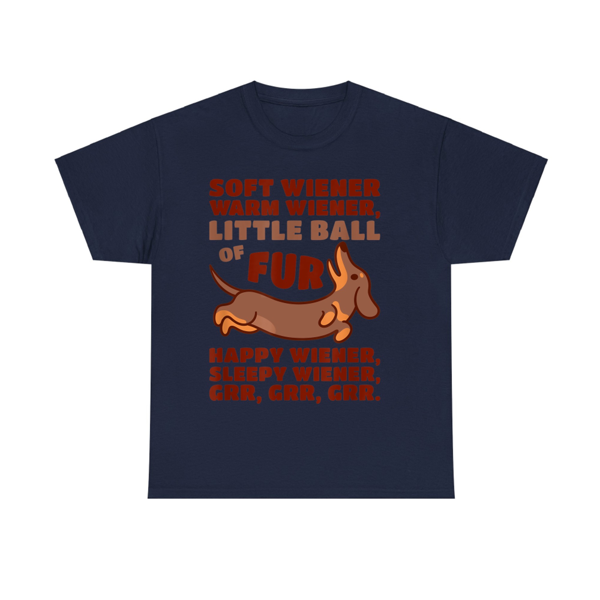 Little Ball Of Fur Soft Warm Wiener Dog Cute Dachshund T-Shirt