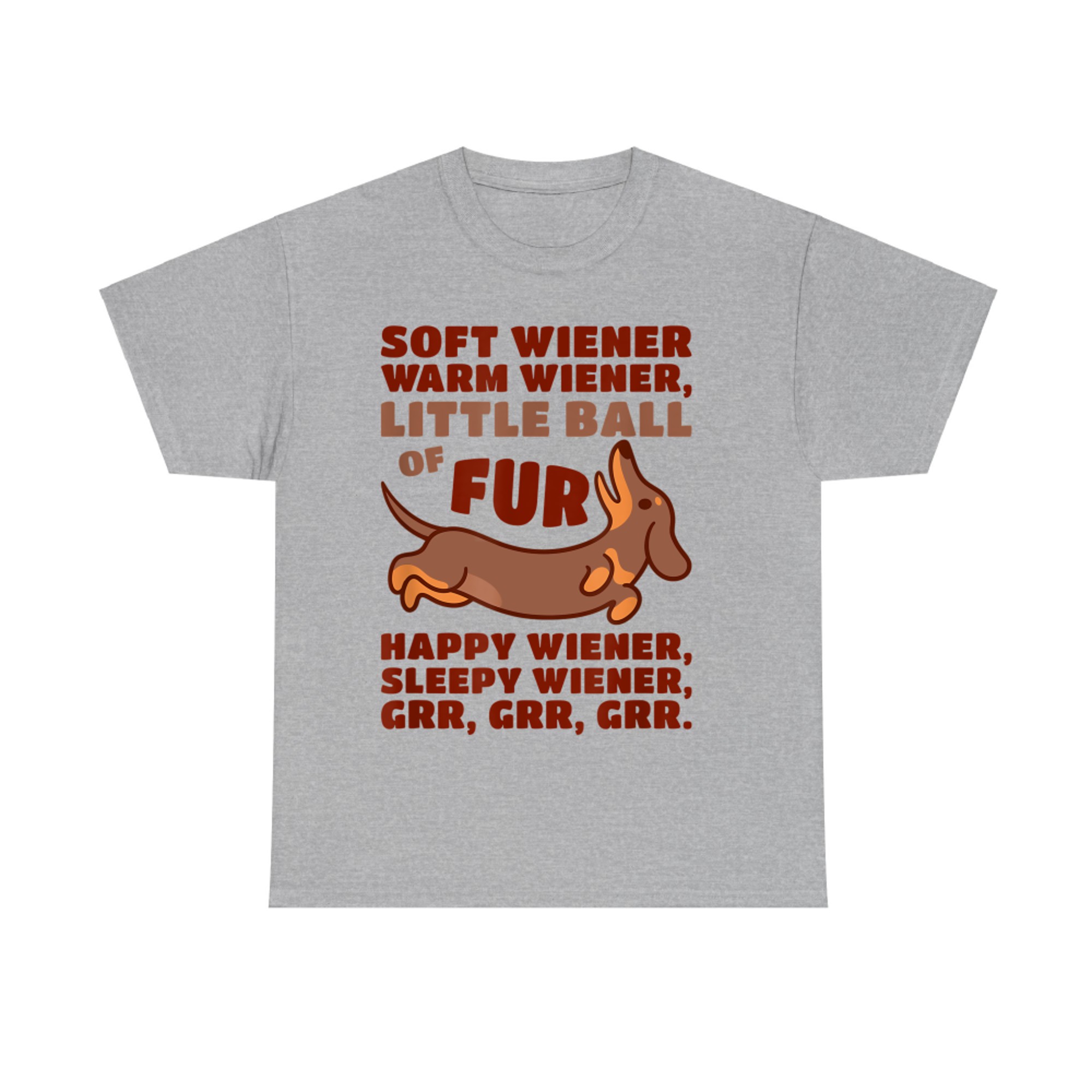 Little Ball Of Fur Soft Warm Wiener Dog Cute Dachshund T-Shirt