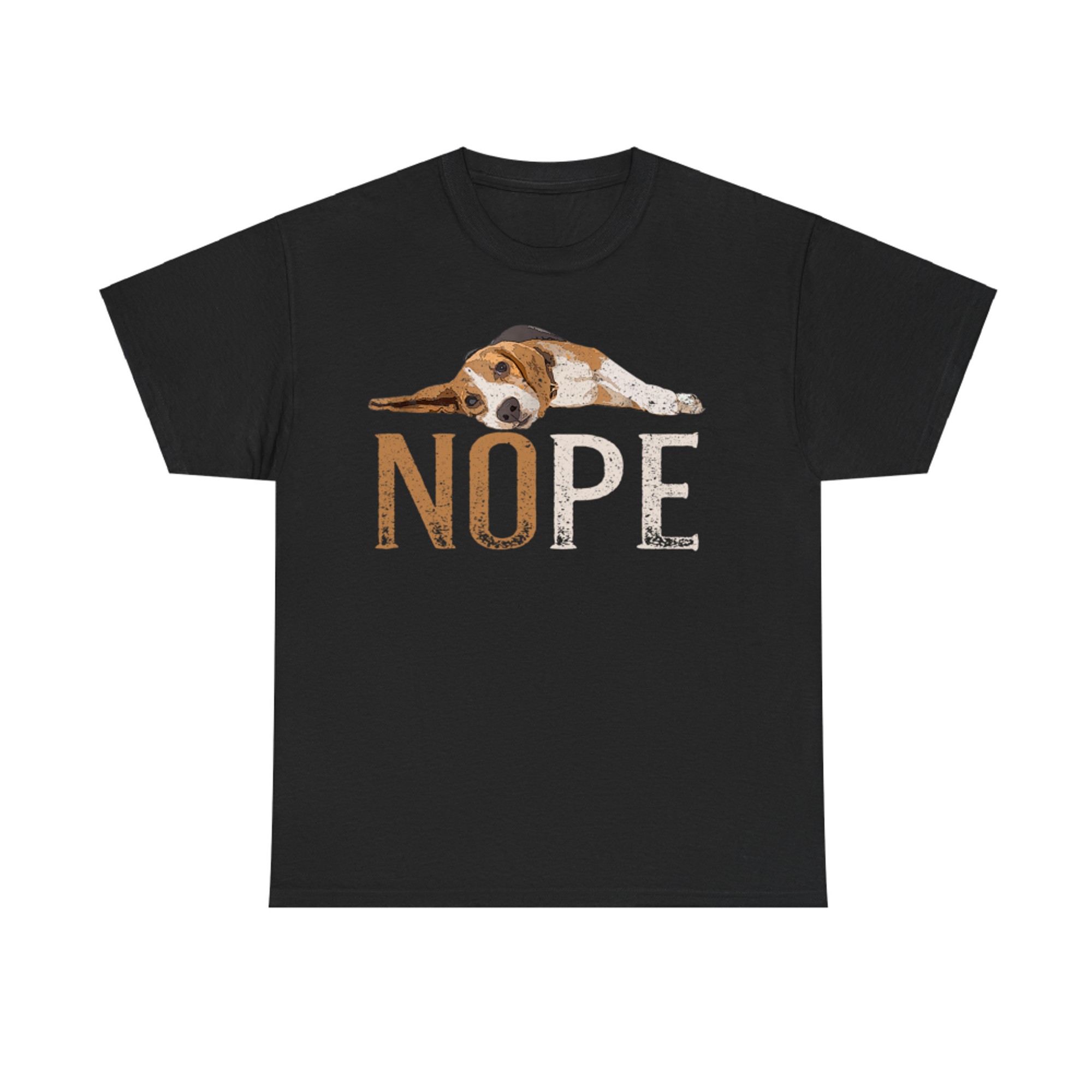 Nope Lazy Beagle Dog Puppy Pet Animal Fur Paw T-Shirt