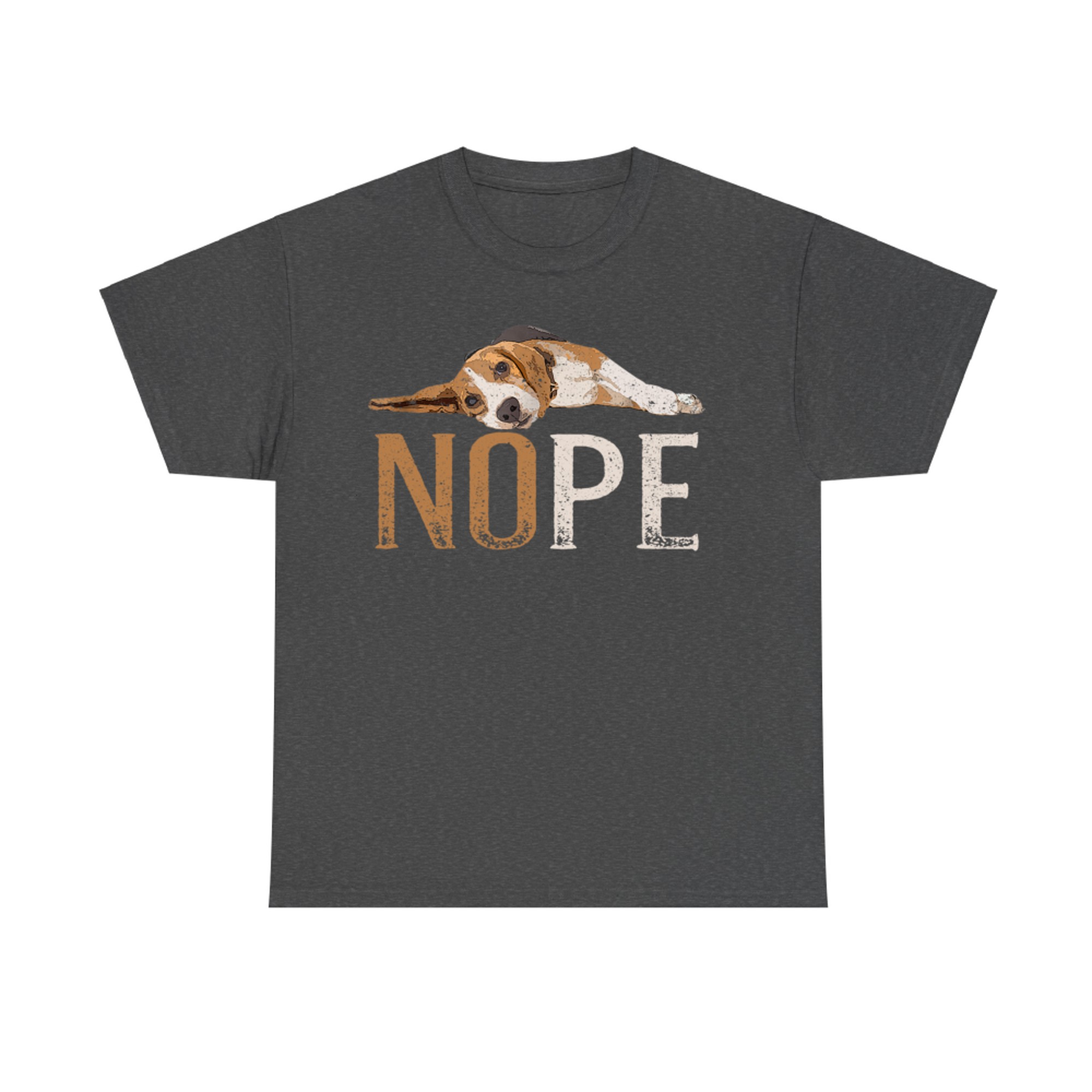 Nope Lazy Beagle Dog Puppy Pet Animal Fur Paw T-Shirt