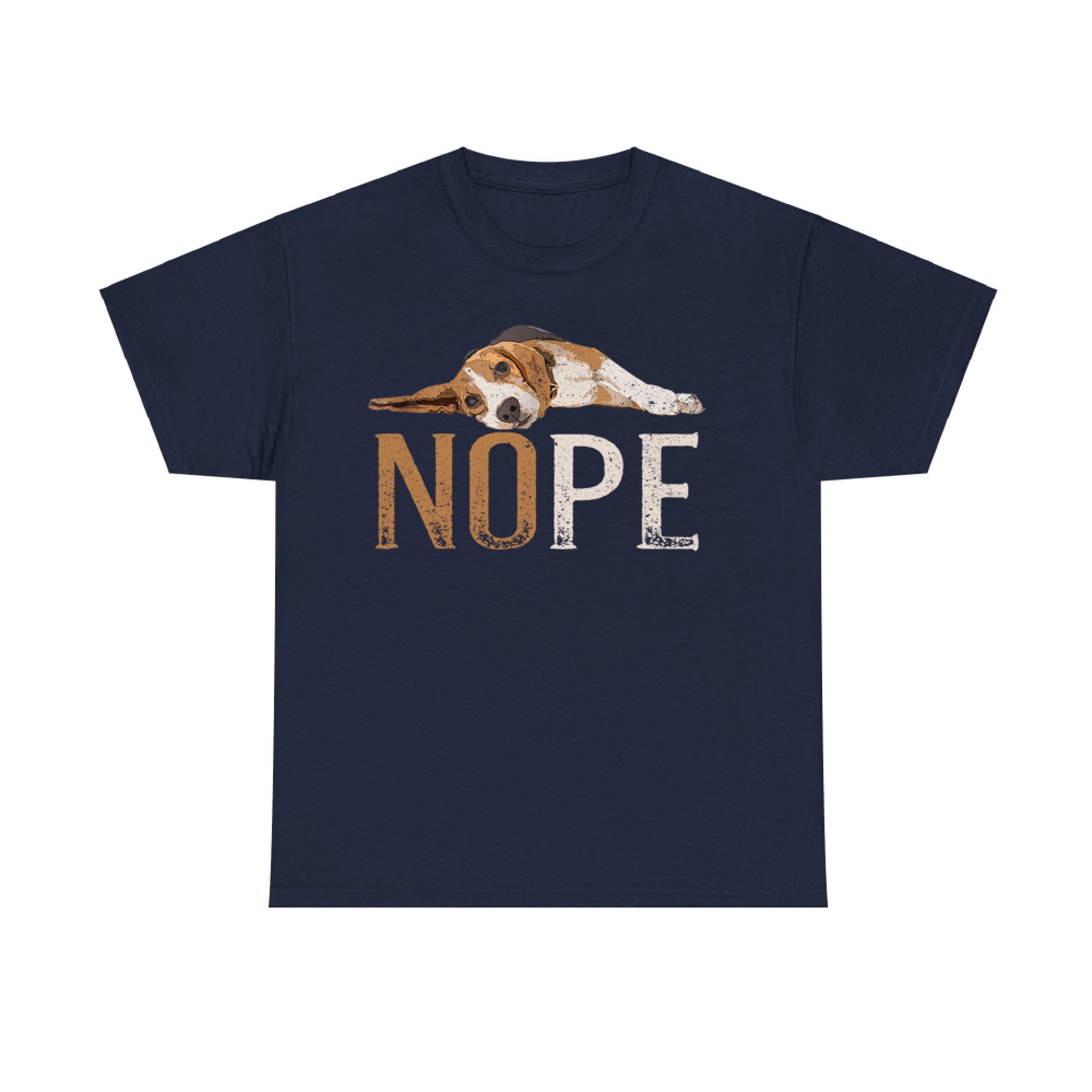 Nope Lazy Beagle Dog Puppy Pet Animal Fur Paw T-Shirt