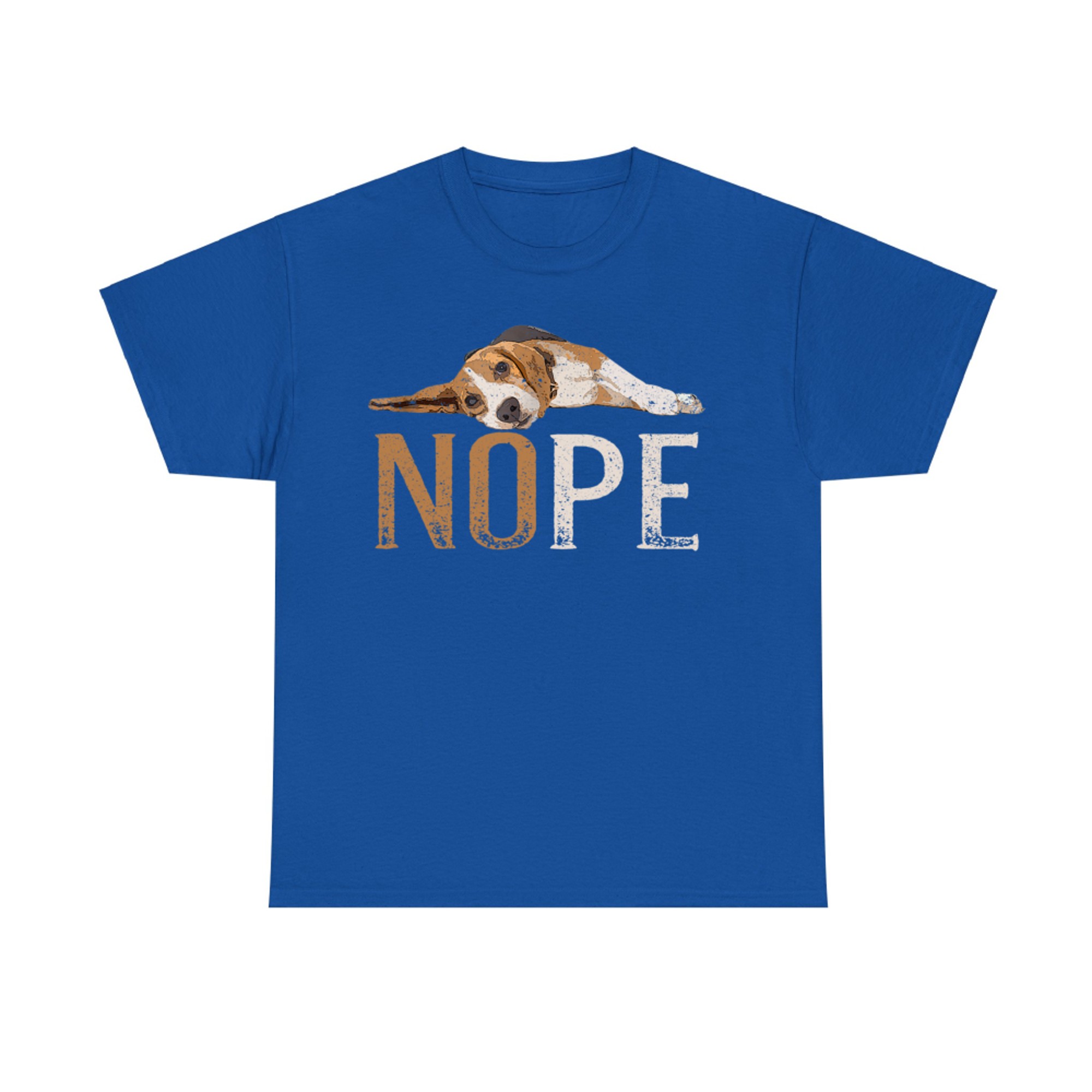 Nope Lazy Beagle Dog Puppy Pet Animal Fur Paw T-Shirt