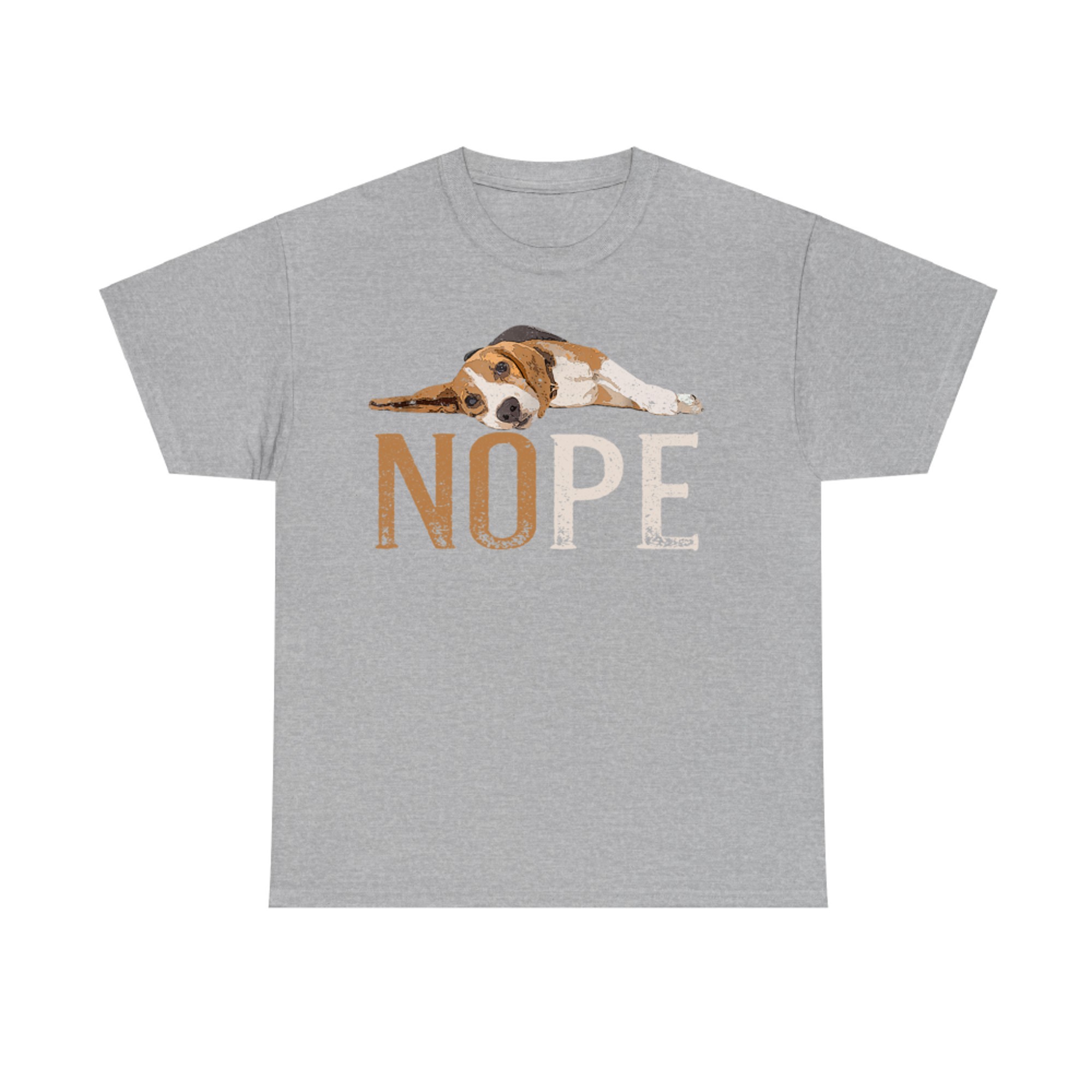 Nope Lazy Beagle Dog Puppy Pet Animal Fur Paw T-Shirt